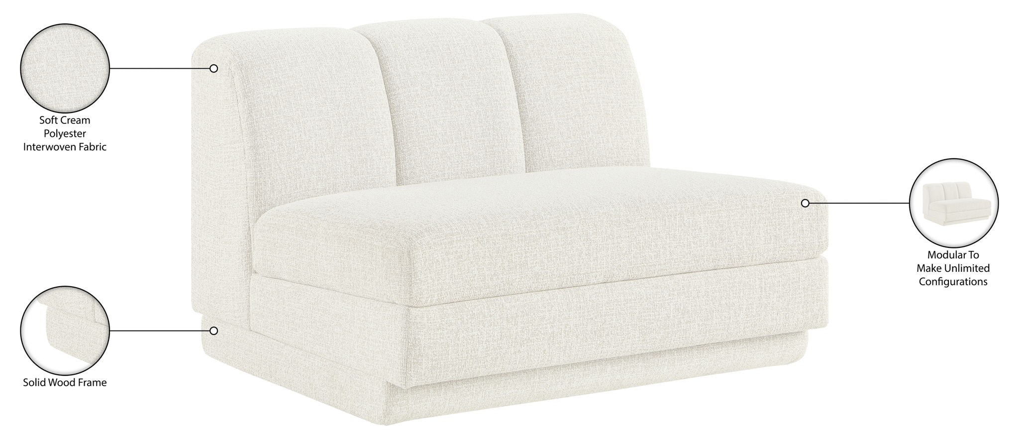 Modari - Fabric Upholstered Armless Chair