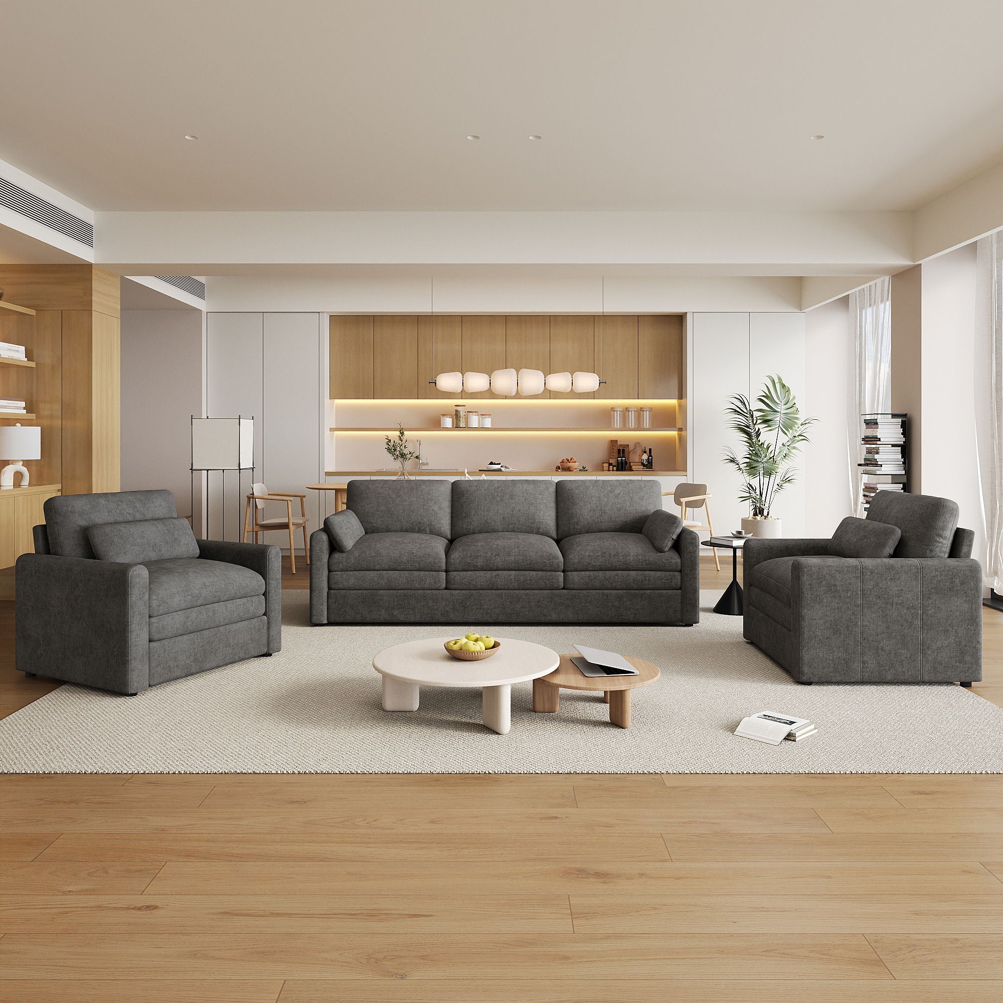 Cozy Sofa Set Oversized Comfy Cloud Sofa With Double Cushion