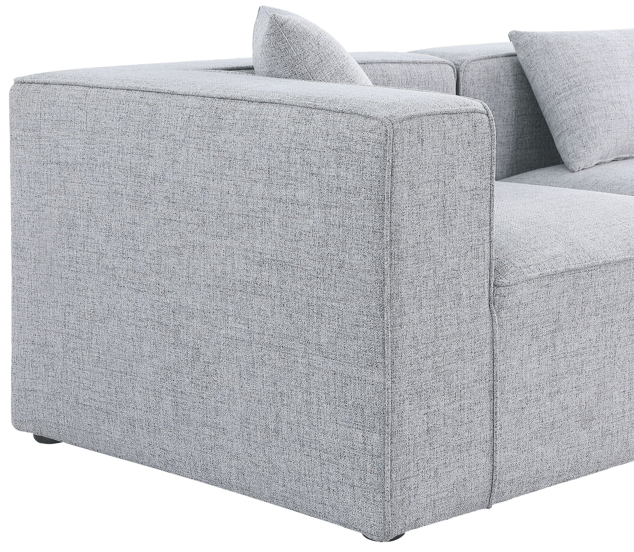 Cube - Linen 4 Piece Modular Sectional With Chaise