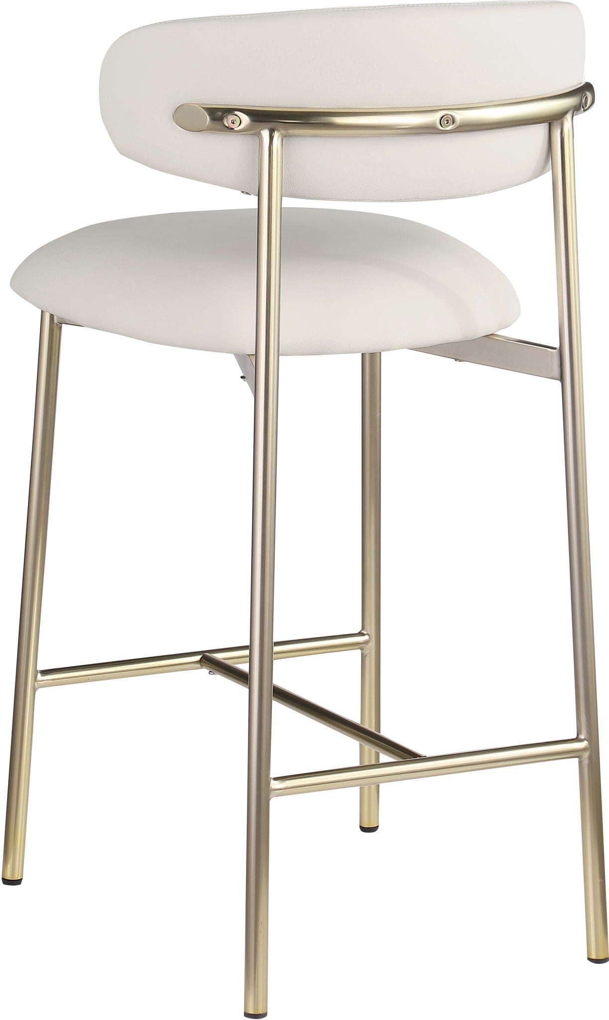 Lupita - Counter Stool With Brushed Gold Frame (Set of 2)