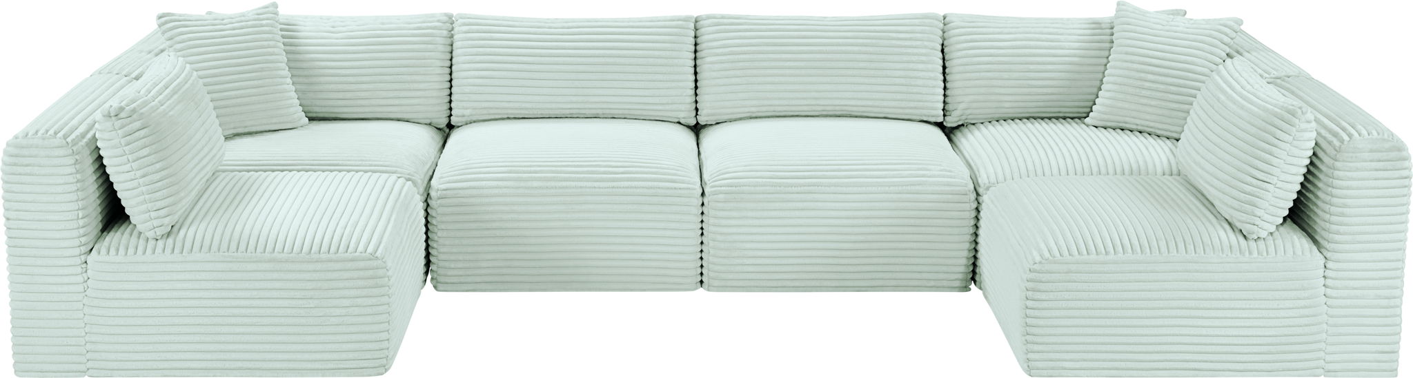 Shaggy - 6 Piece Modular U-Shaped Armless Sectional