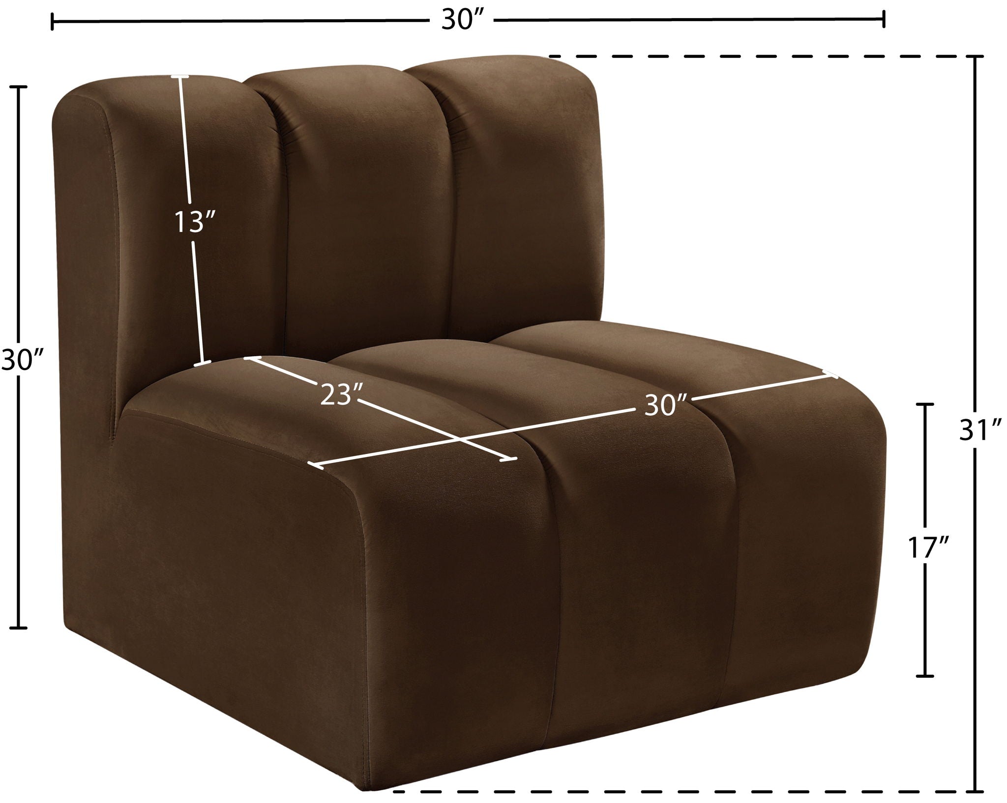 Arc - Velvet Straight Chair