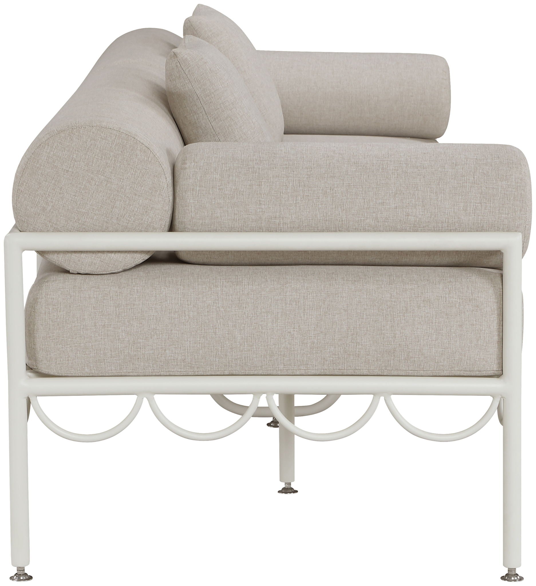 Portofino - Resilient Water Repellent Fabric 85.75" Upholstered Outdoor Patio Sofa