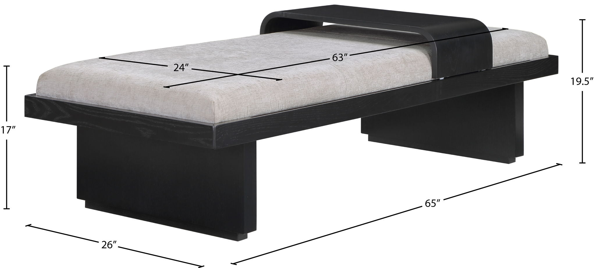 Arlington - Bench - Black Base