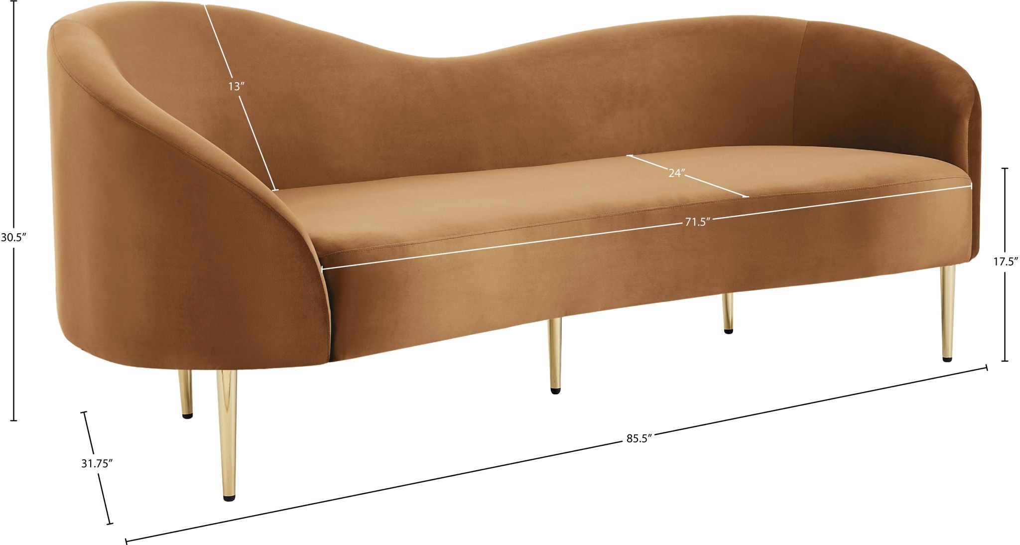 Ritz - Sofa - Saddle
