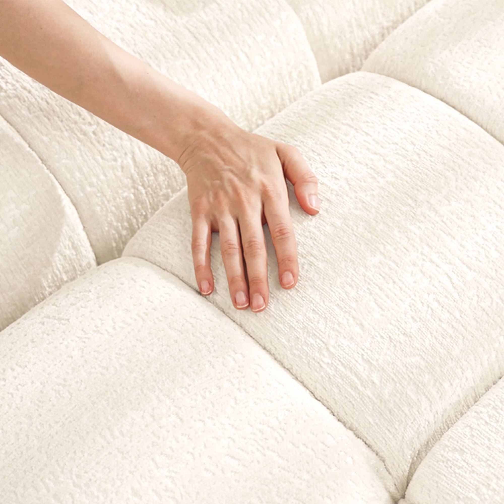 Ergonomic Single Seater Sofa With Ottoman, High Resilience Support Cushions