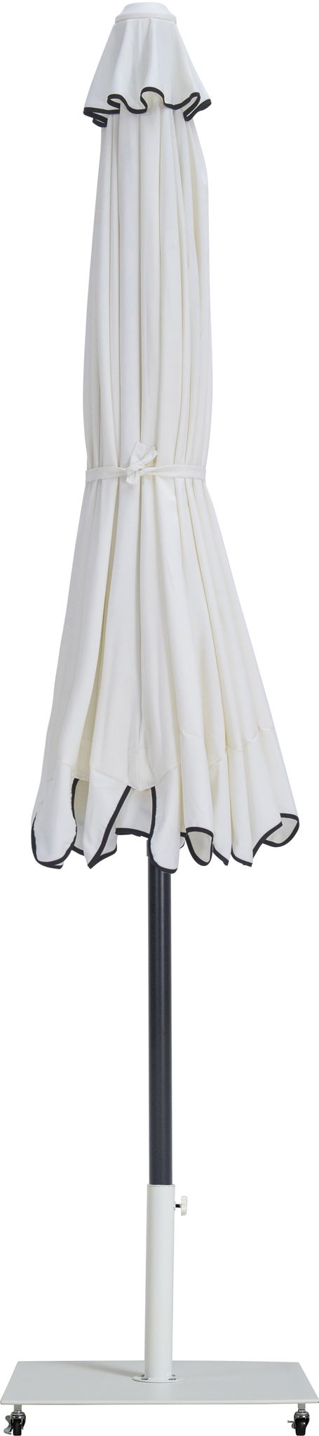 Amalfi - Aluminum Patio Umbrella - White Base / Black Pole