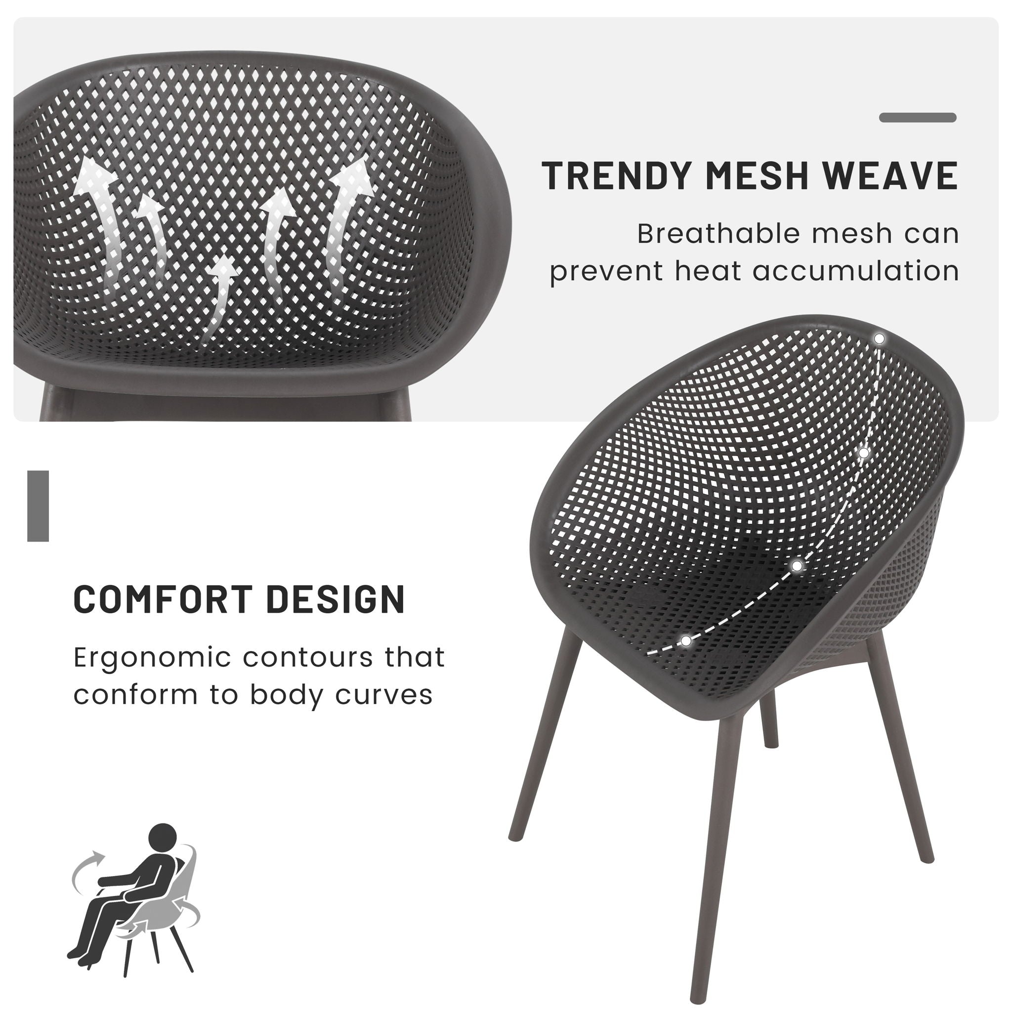 2 Pack Lounge Chair Set & Folding Square Table