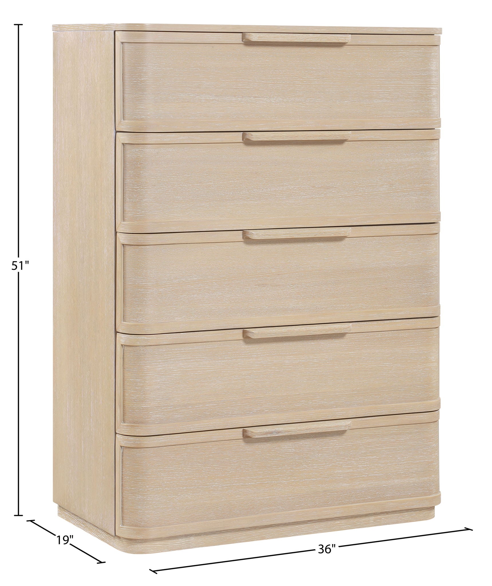 Tiberio - Oak Veneer And Solid Wood Chest