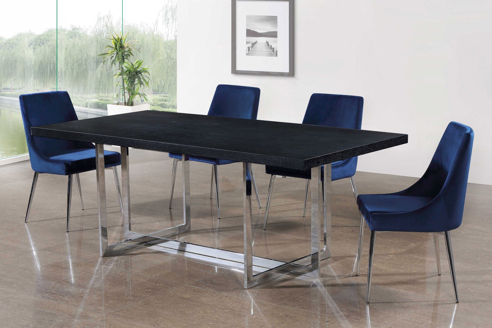 Karina - Dining Chair with Chrome Legs (Set of 2)