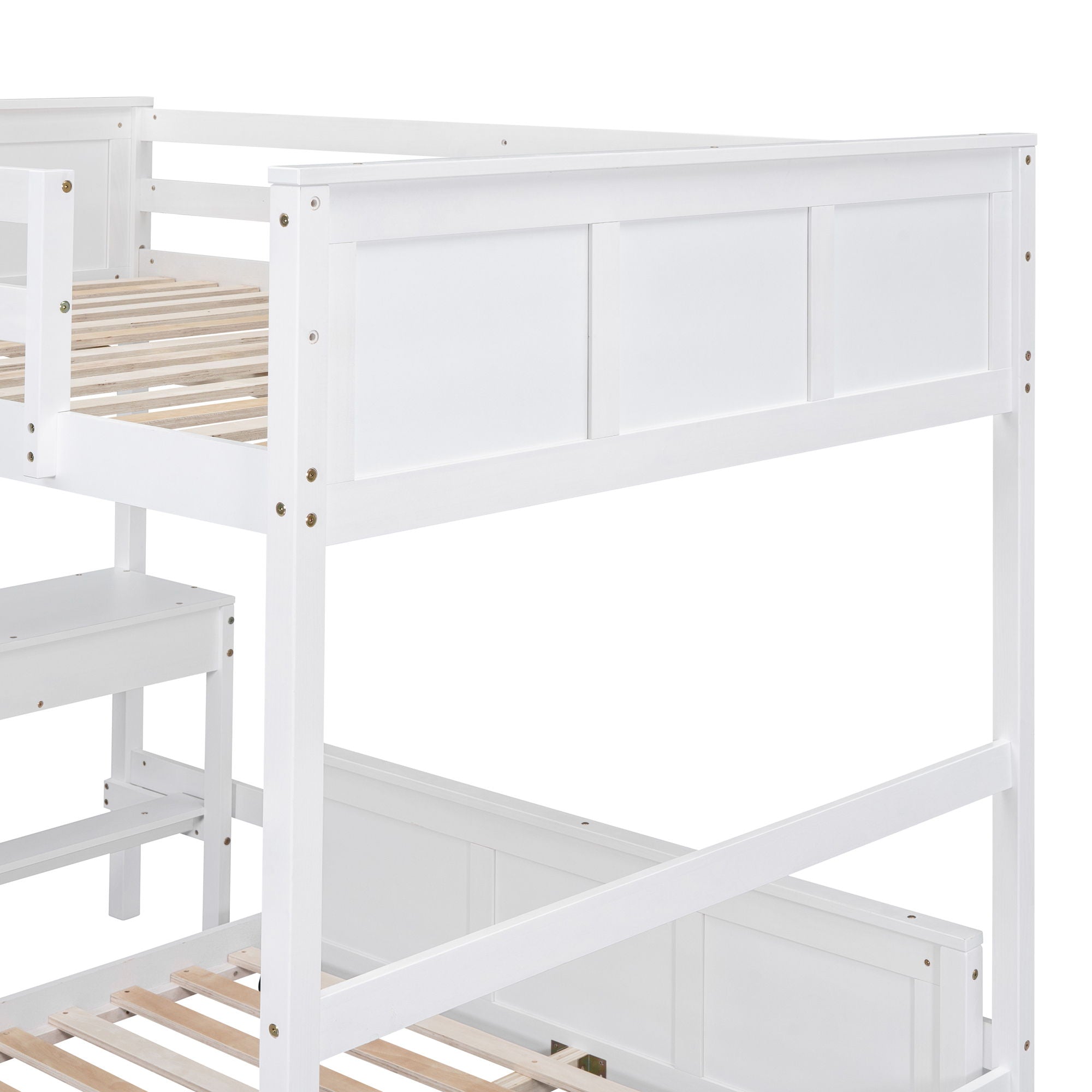 Full Over Full Bunk Bed With Desk