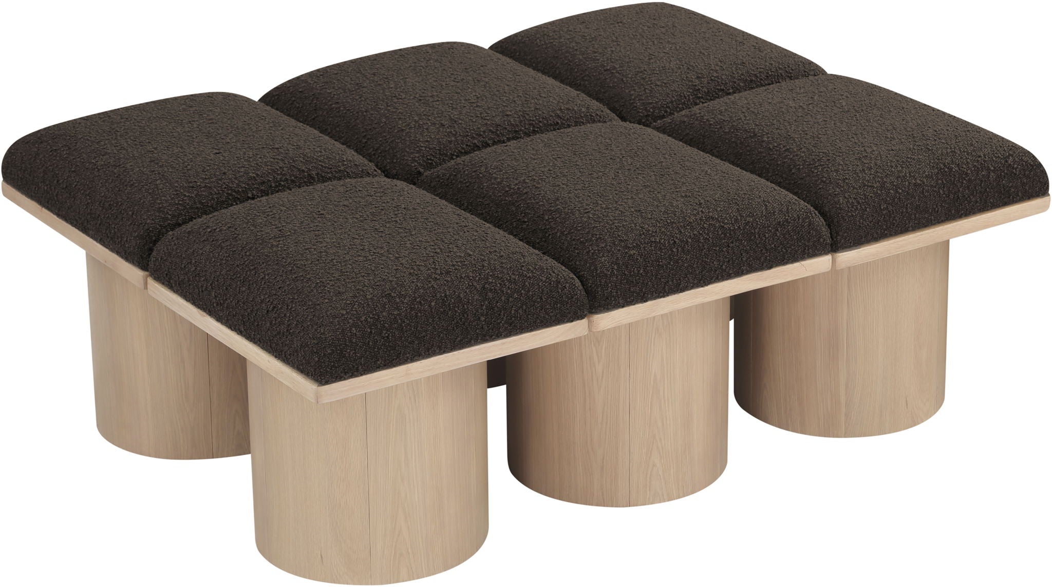 Pavilion - 6 Piece Modular Bench With Natural Base