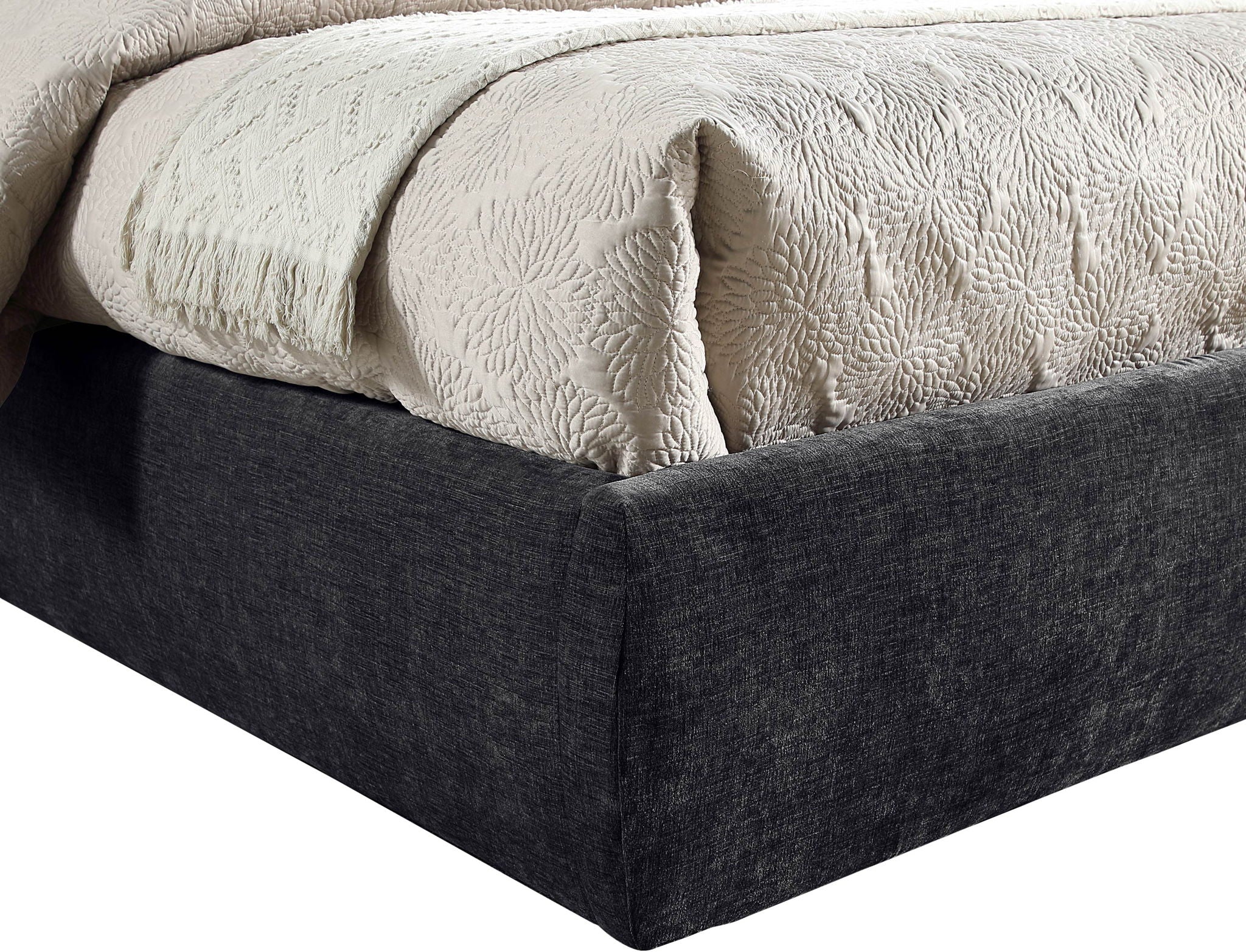 Adam - Chenille Fabric Bed With 70.5" Headboard