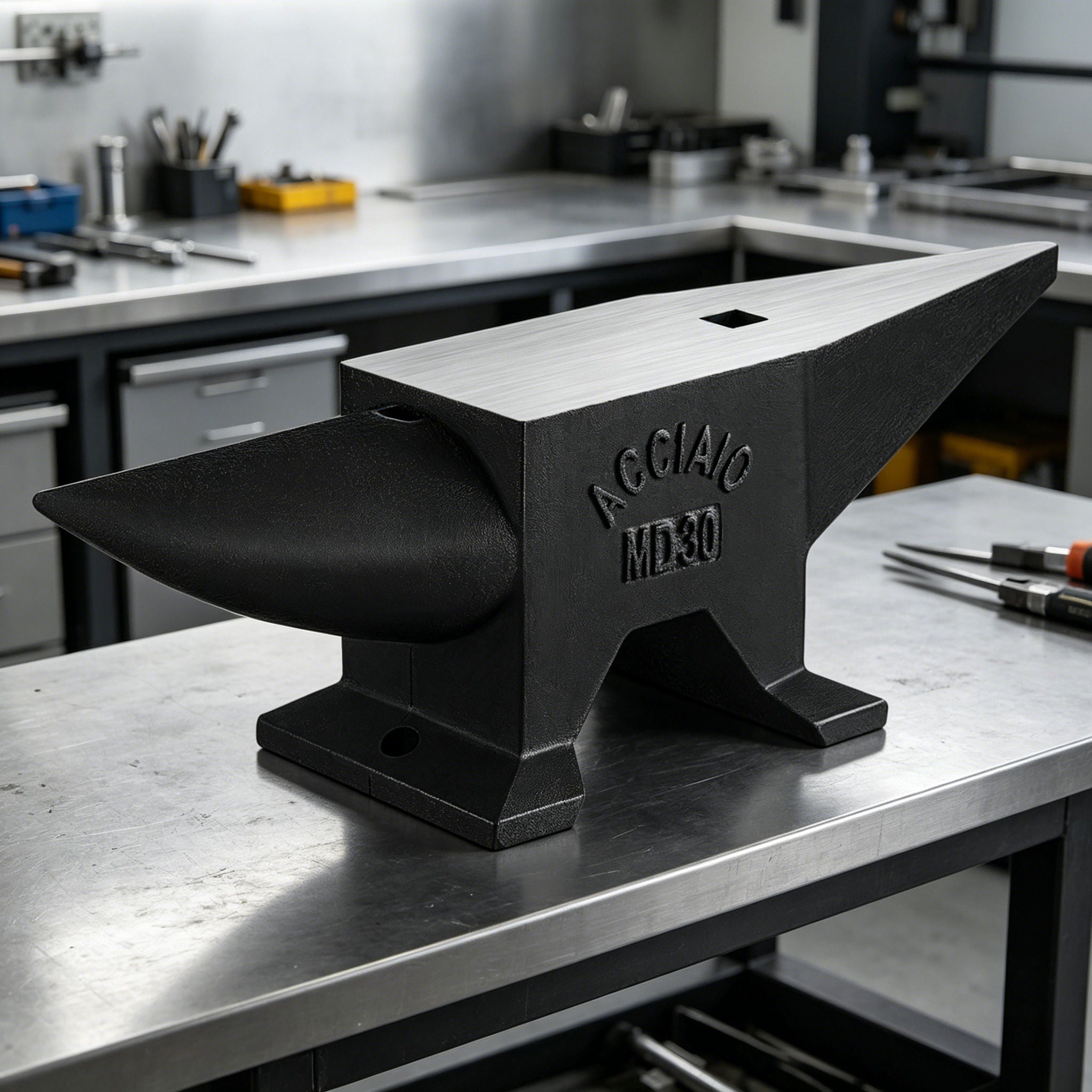 Heavy Duty Cast Steel Anvil, 22 Lbs Single Horn With Large Countertop, High Hardness For smithing