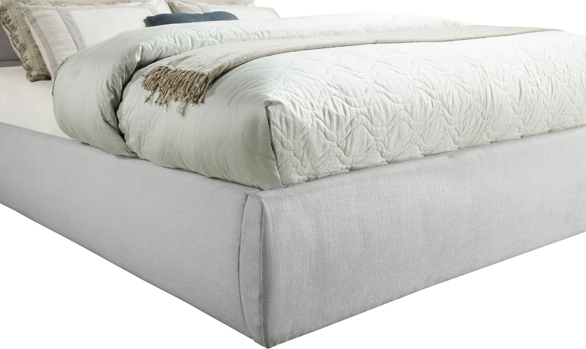 Adam - Linen Fabric Bed With 70.5" Headboard