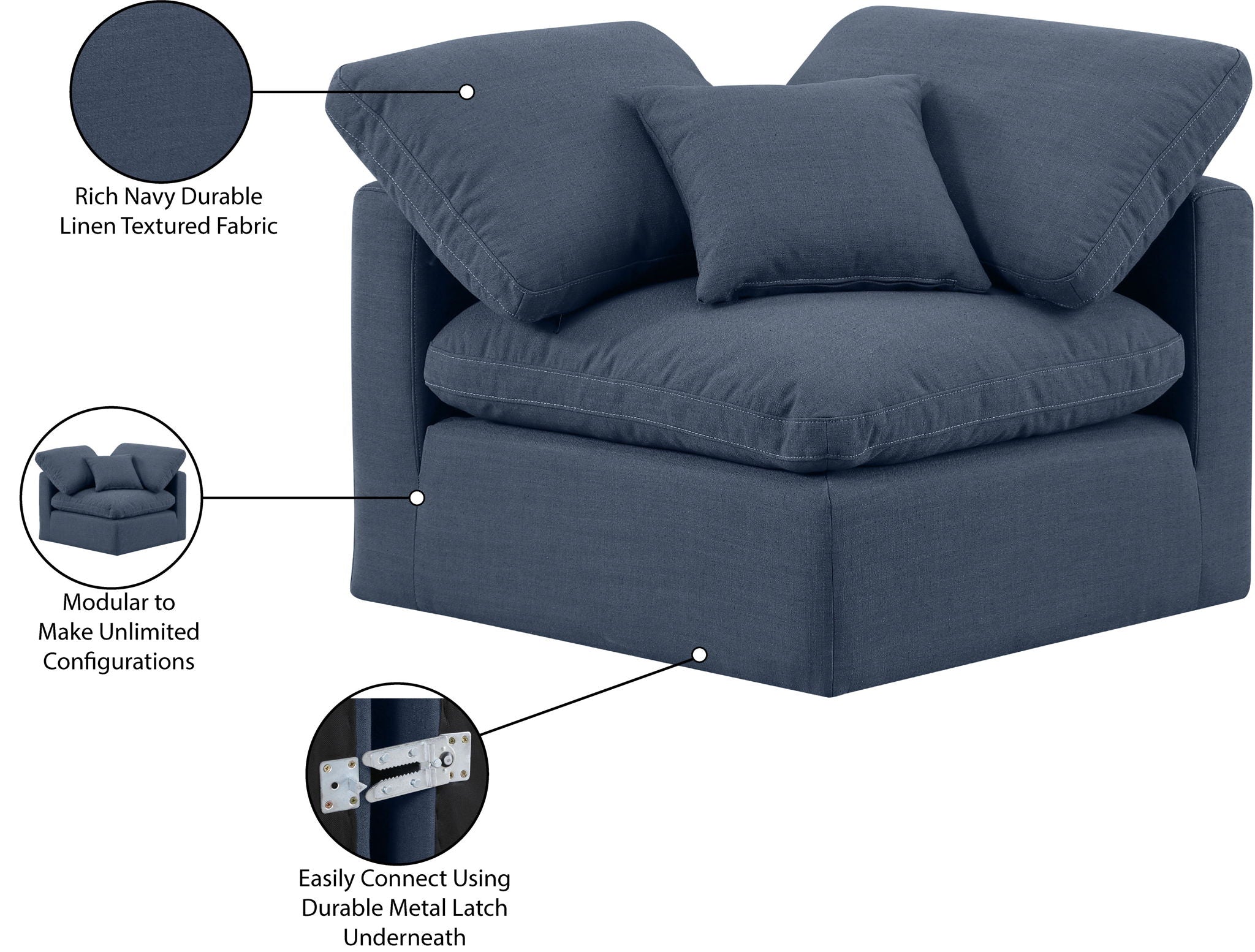 Indulge - Linen Corner Chair