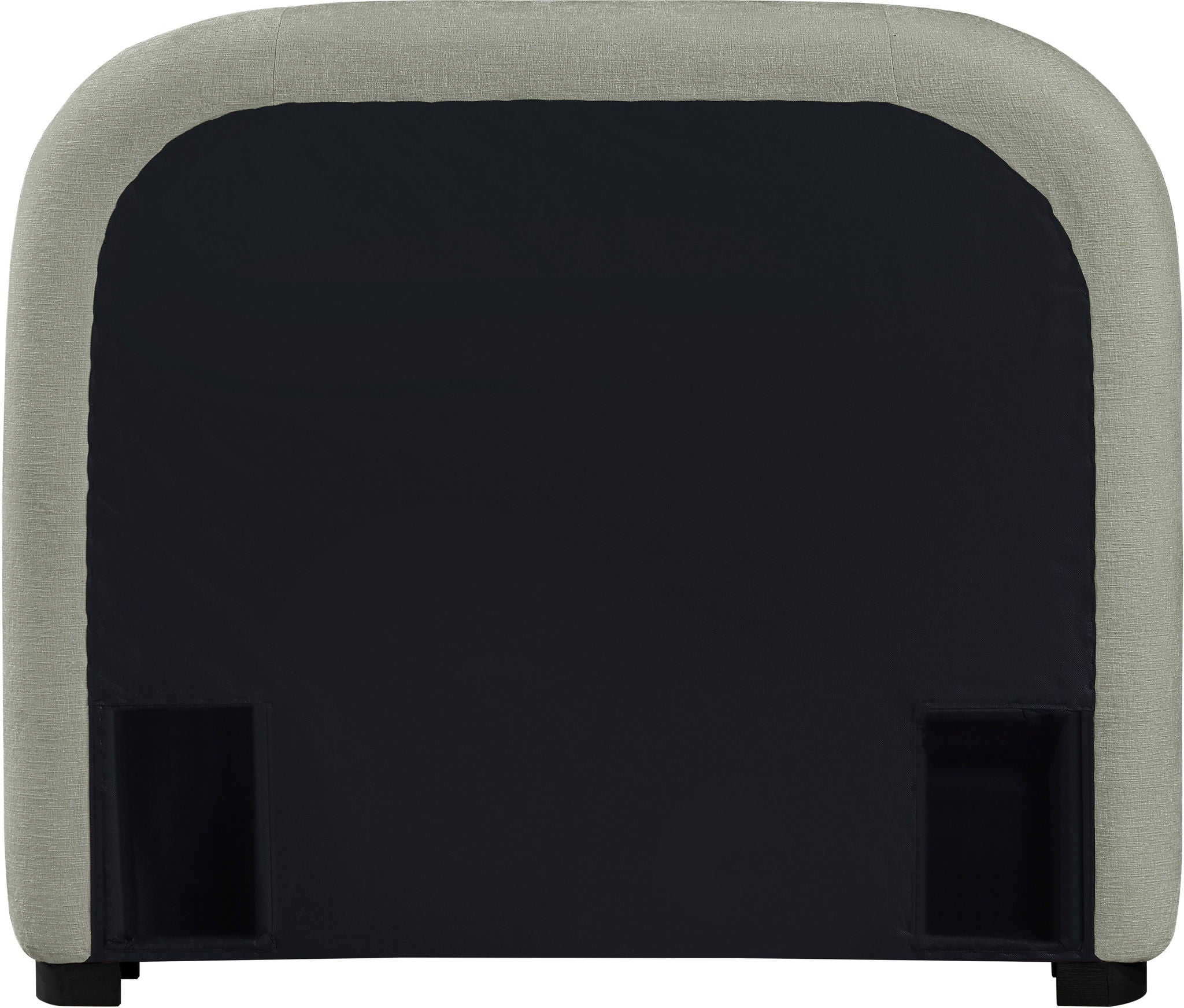 Vaughn - Chenille Bed With Black Base