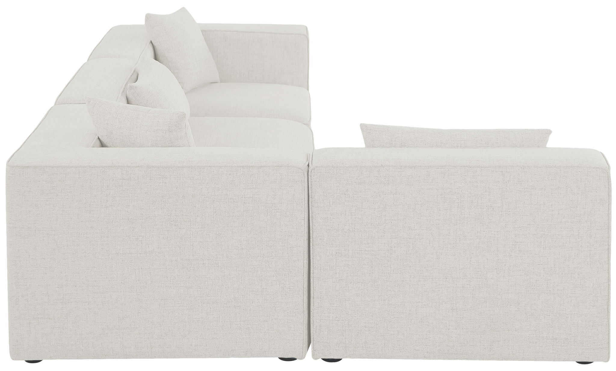 Cube - Linen 4 Piece Modular Corner Sectional
