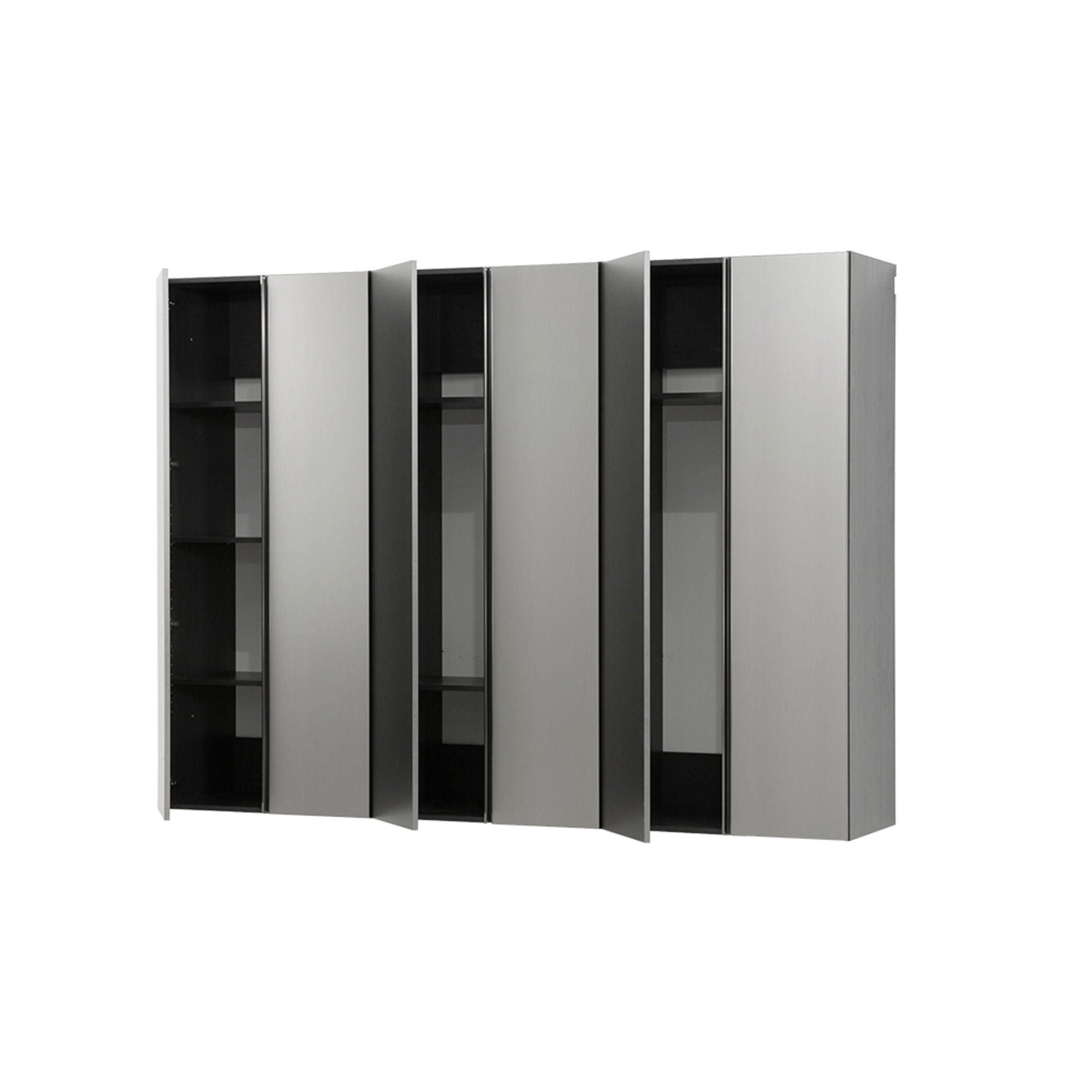 Nova Series - Garage Cabinet Set D, 3 Piece, Soft Closing, Wall Mounted - Metallic Gray