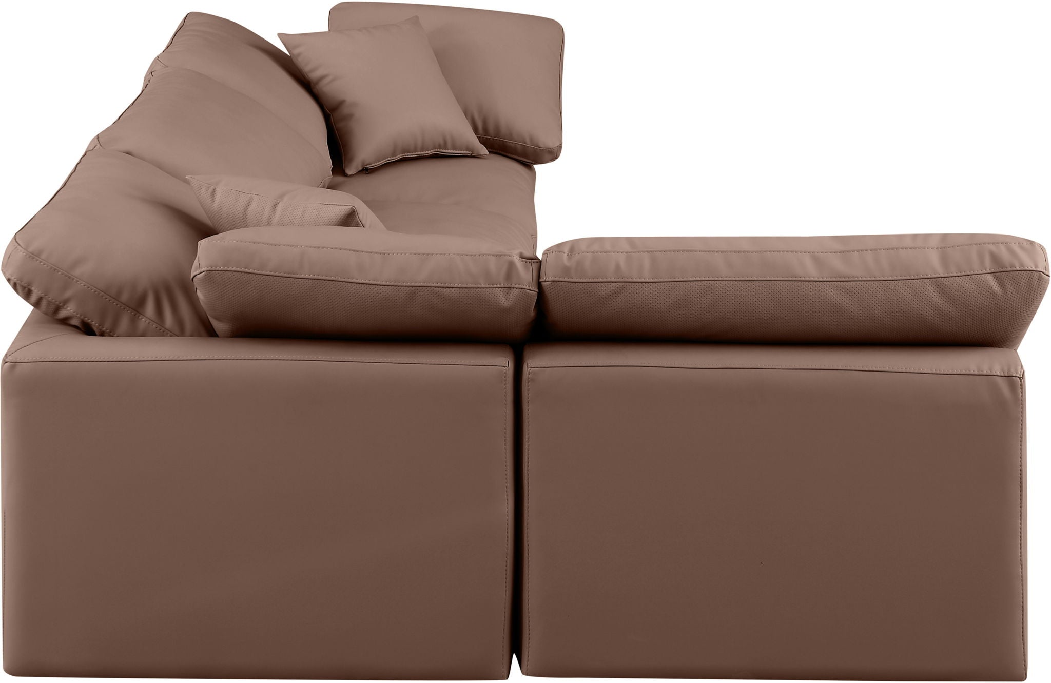 Indulge - Faux Leather 4 Piece Modular Sectional
