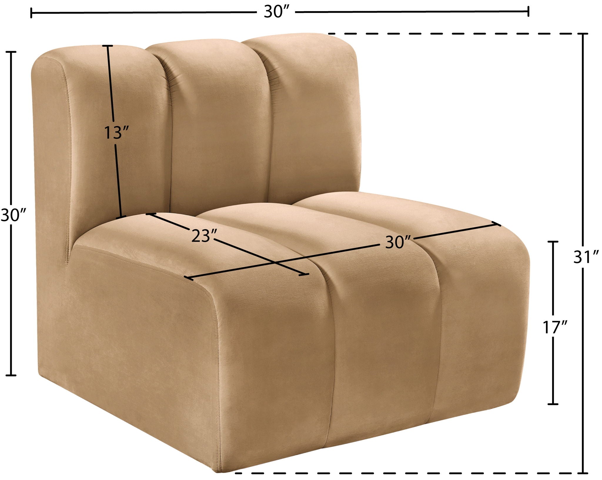 Arc - Velvet Straight Chair