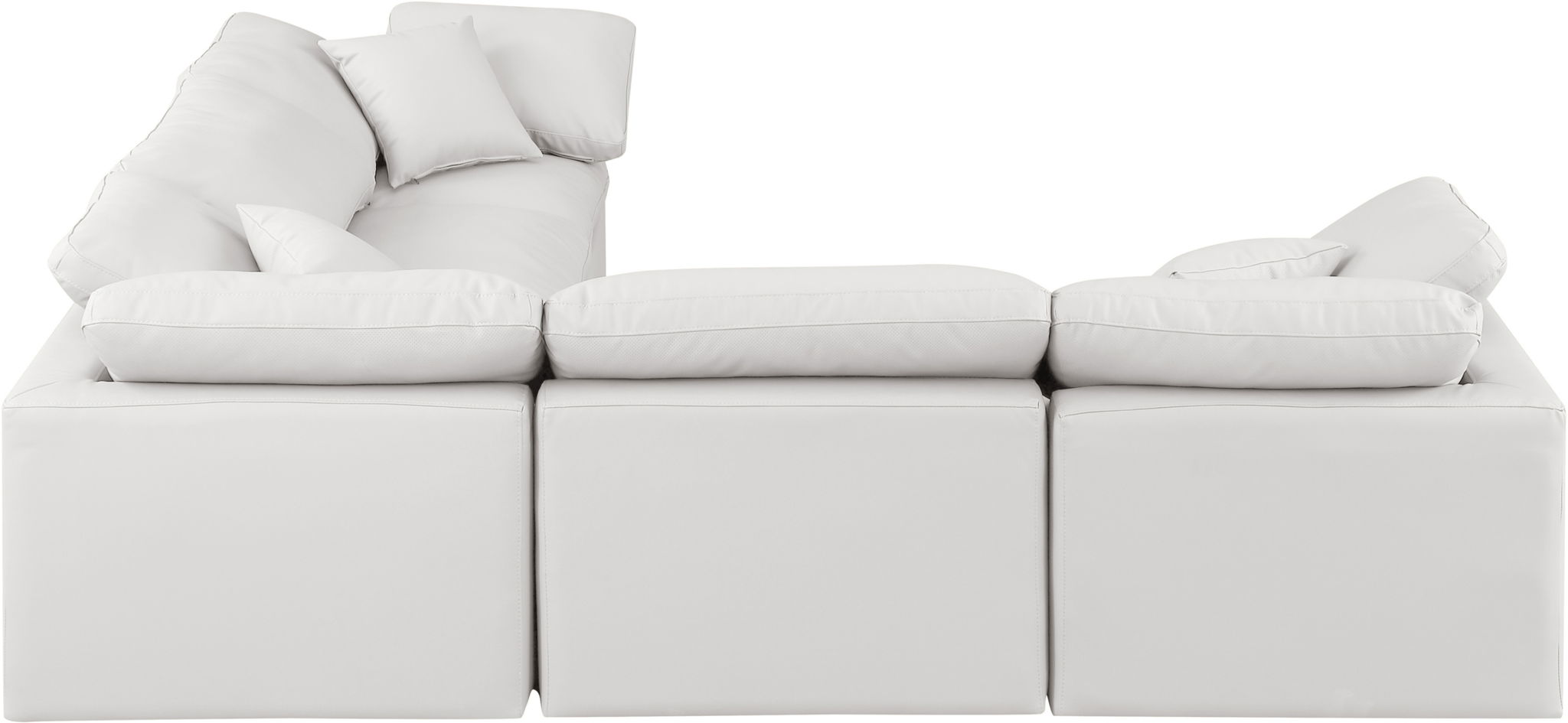 Indulge - Faux Leather 5 Piece Modular Corner Sectional