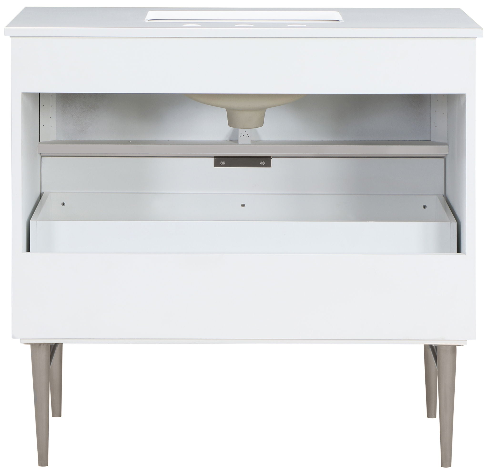 Modernist - Bathroom Vanity With Chrome Legs