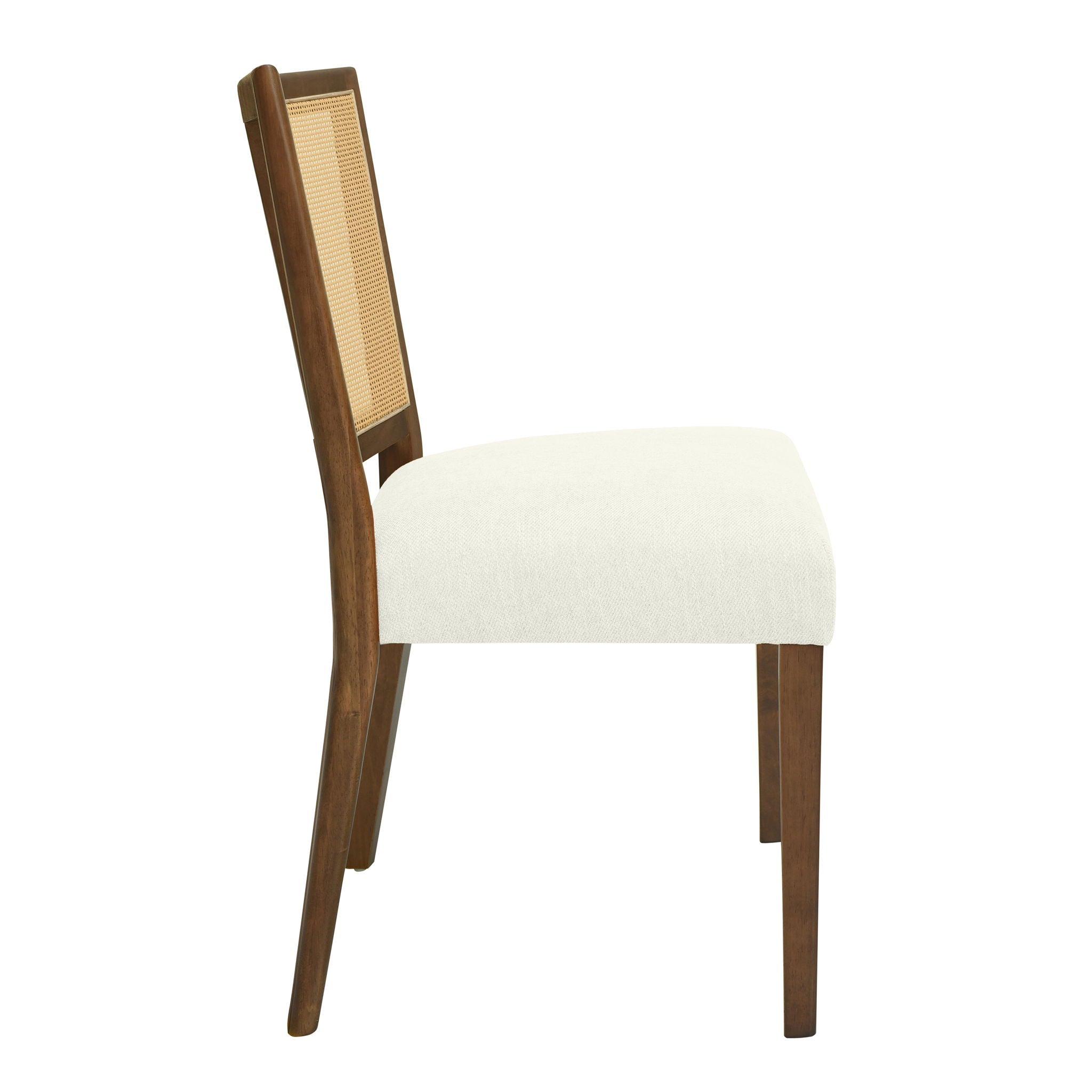 Mid Century Rattan Dining Chair Without Arms Set