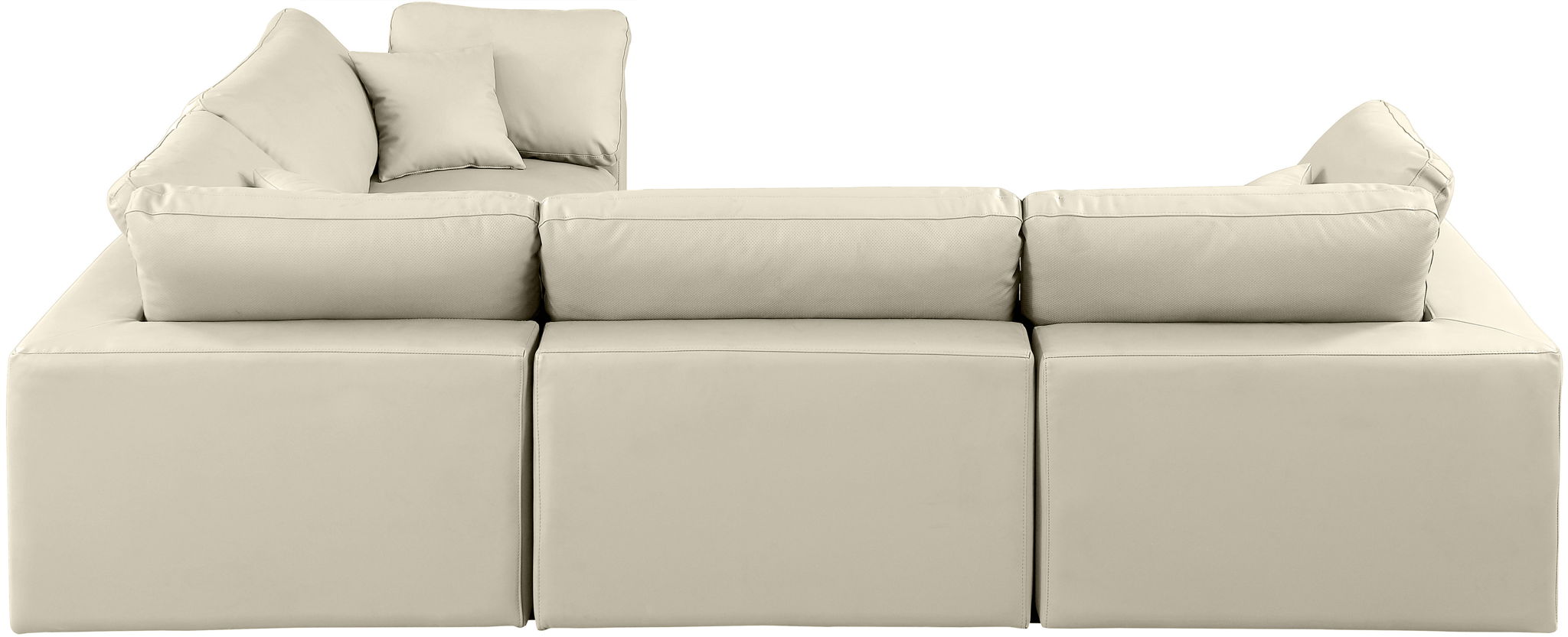 Comfy - 4 Piece Faux Leather Modular Sectional
