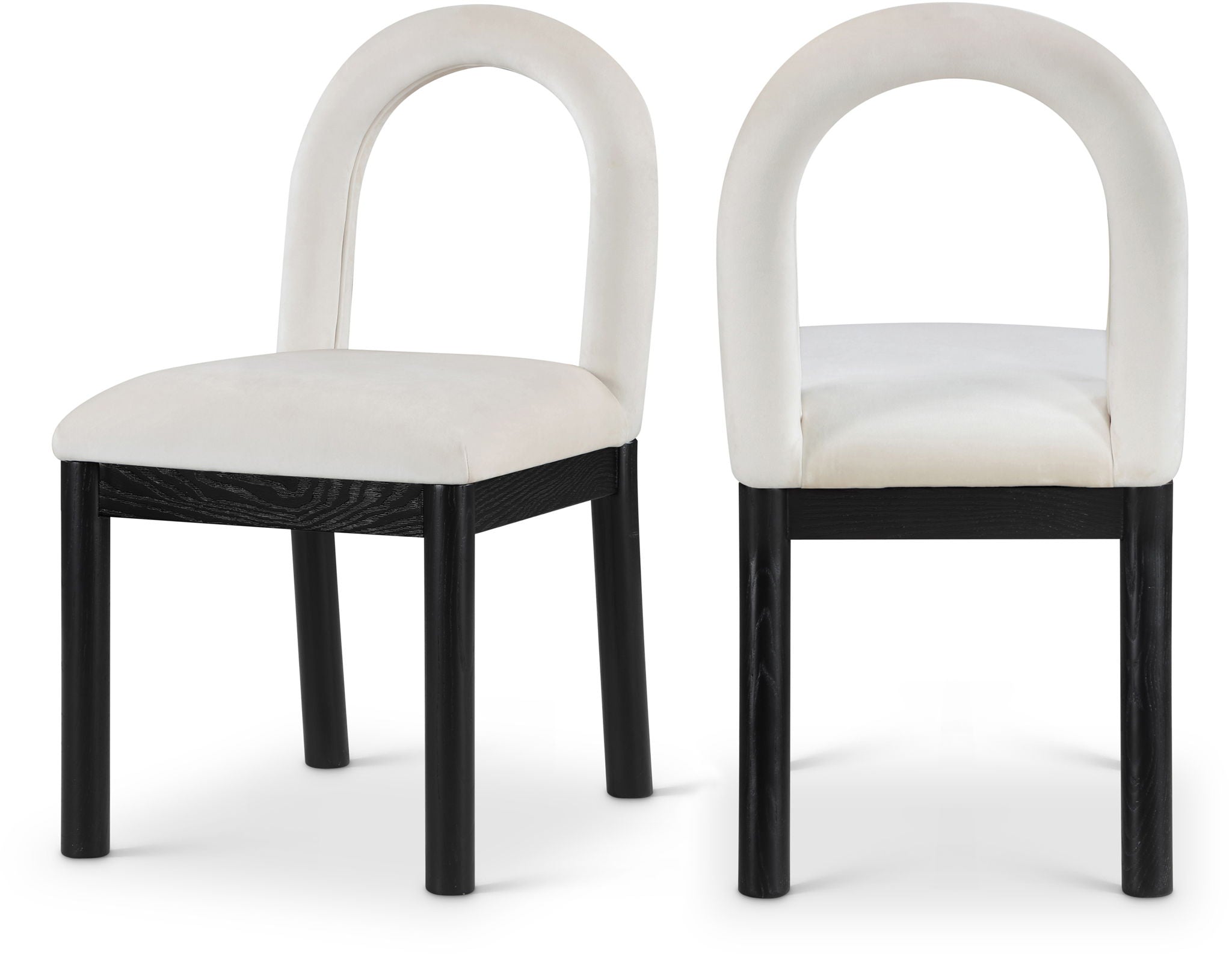 Conrad - Velvet Dining Chair With Black Legs