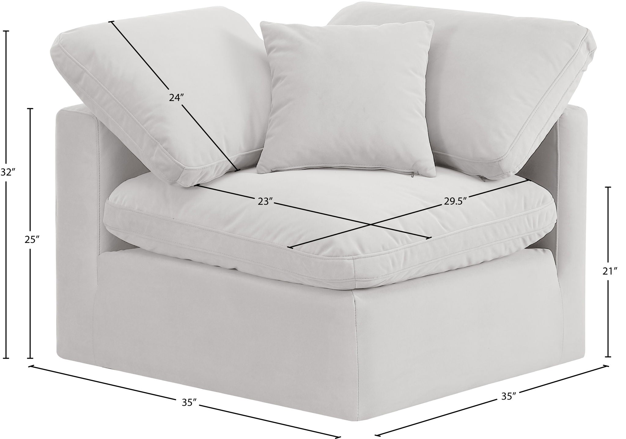 Indulge - Velvet Corner Chair