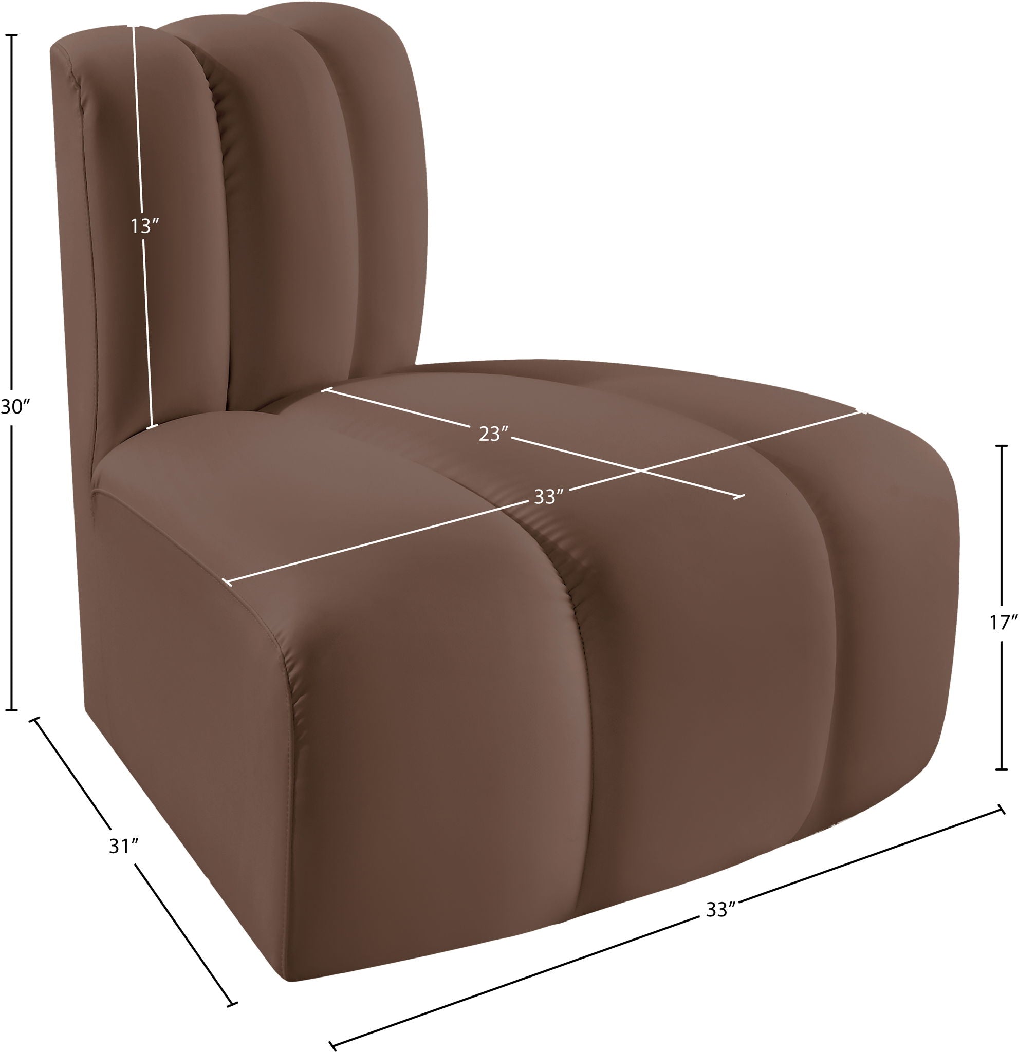 Arc - Faux Leather Reverse Corner Chair