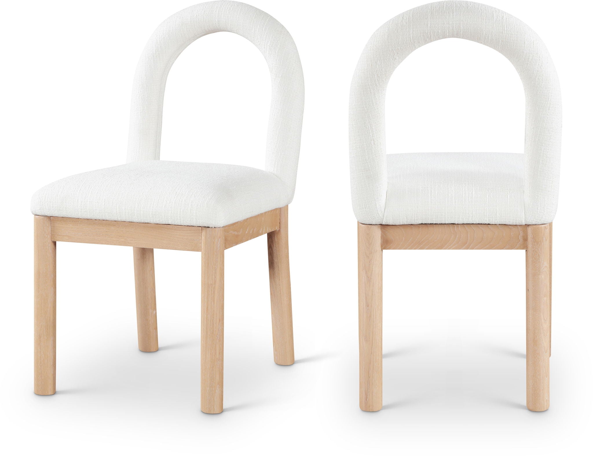 Conrad - Linen Dining Chair With Natural Legs