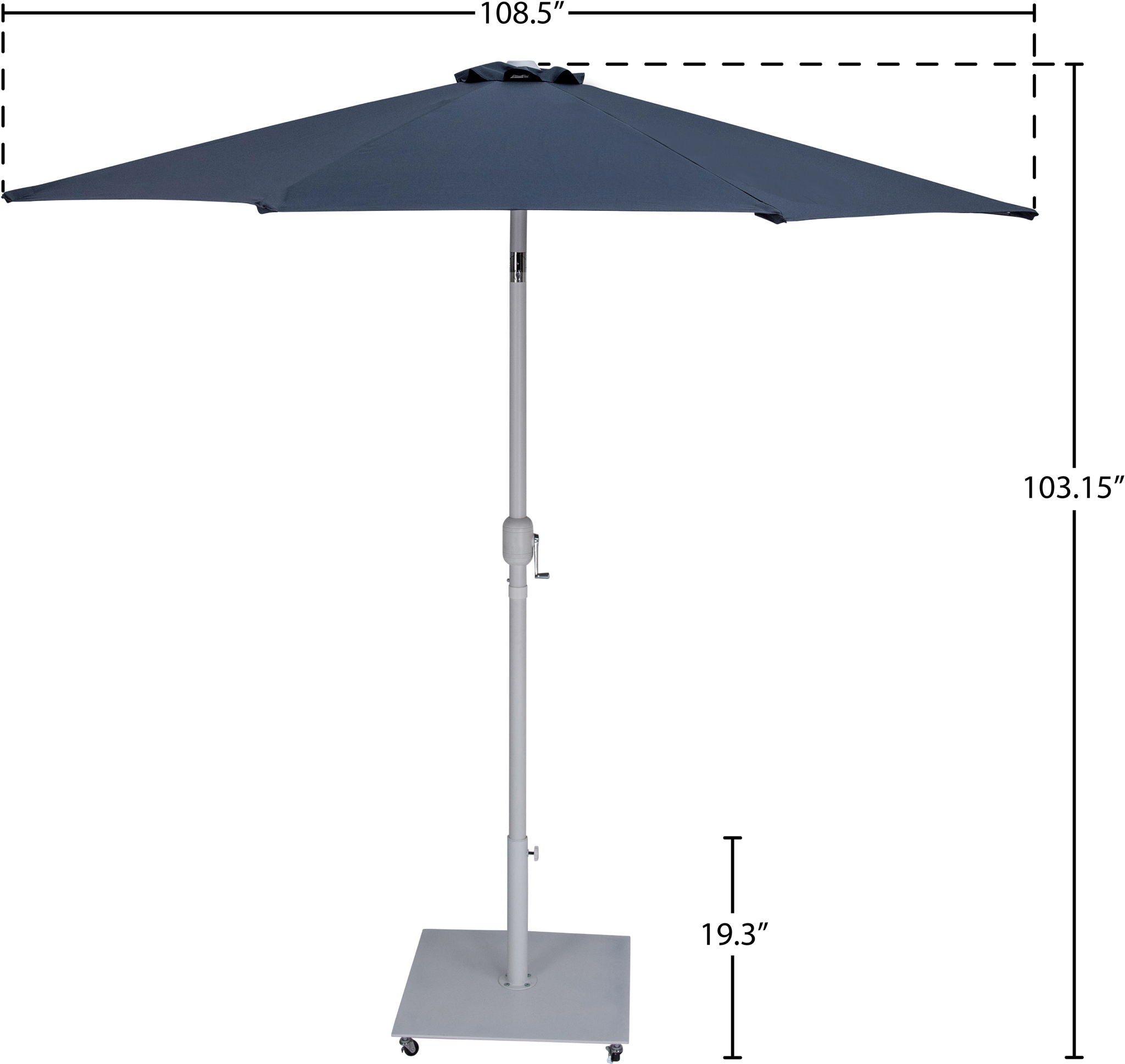 Fiji - Aluminum Patio Umbrella With Square White Base