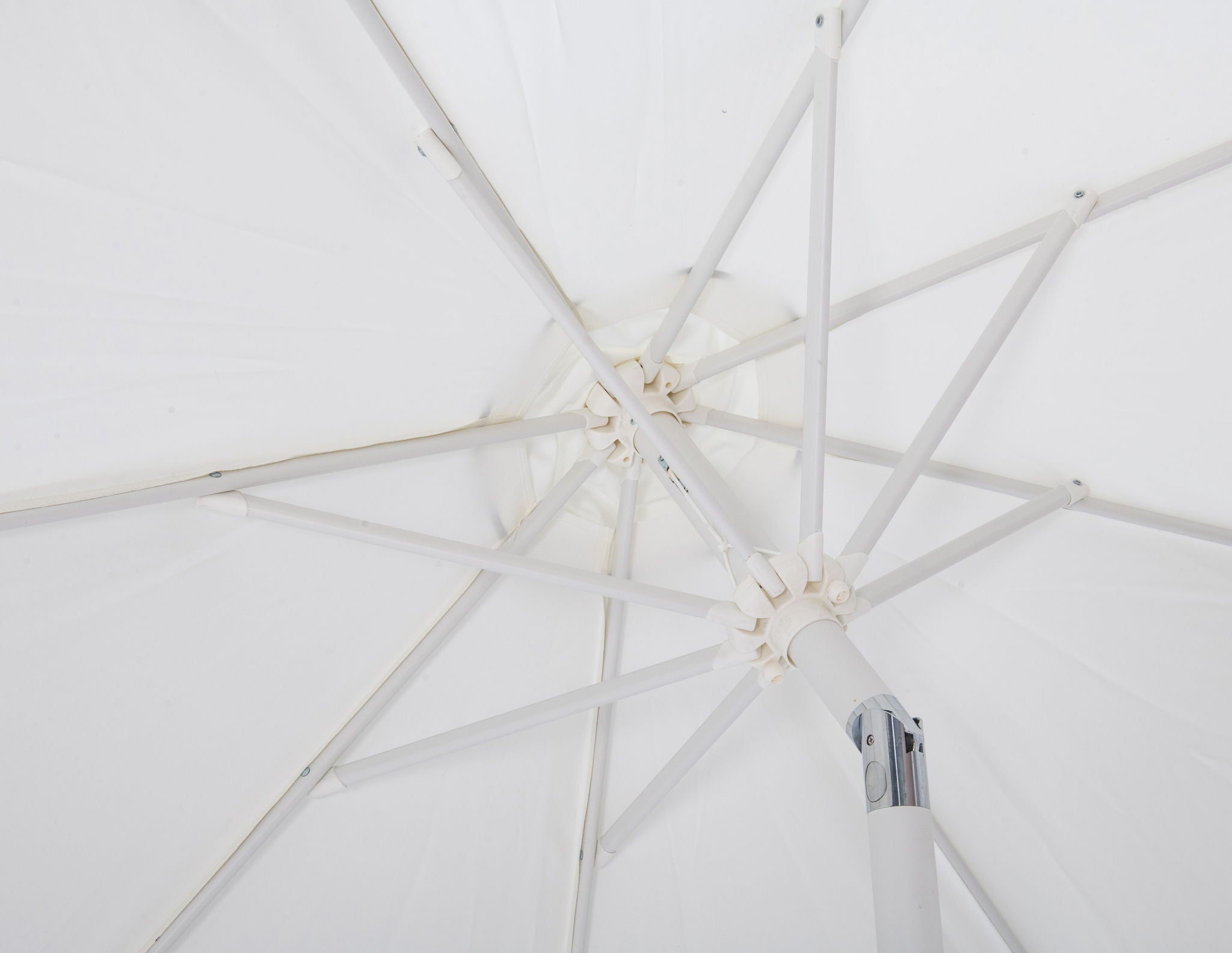 Amalfi - Aluminum Patio Umbrella - Light Brown Base / White Pole