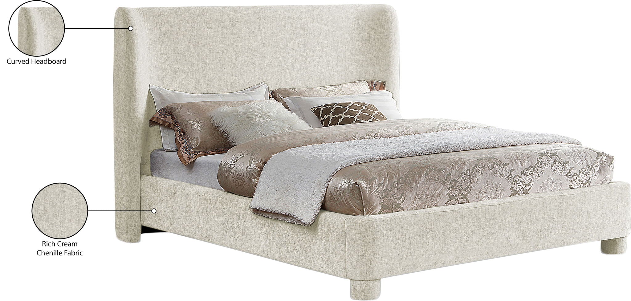 Penny - Chenille Fabric Bed