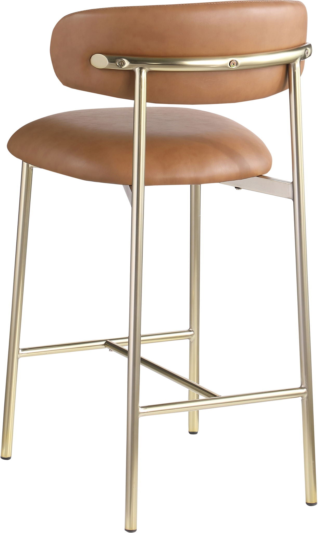 Lupita - Counter Stool With Brushed Gold Frame (Set of 2)
