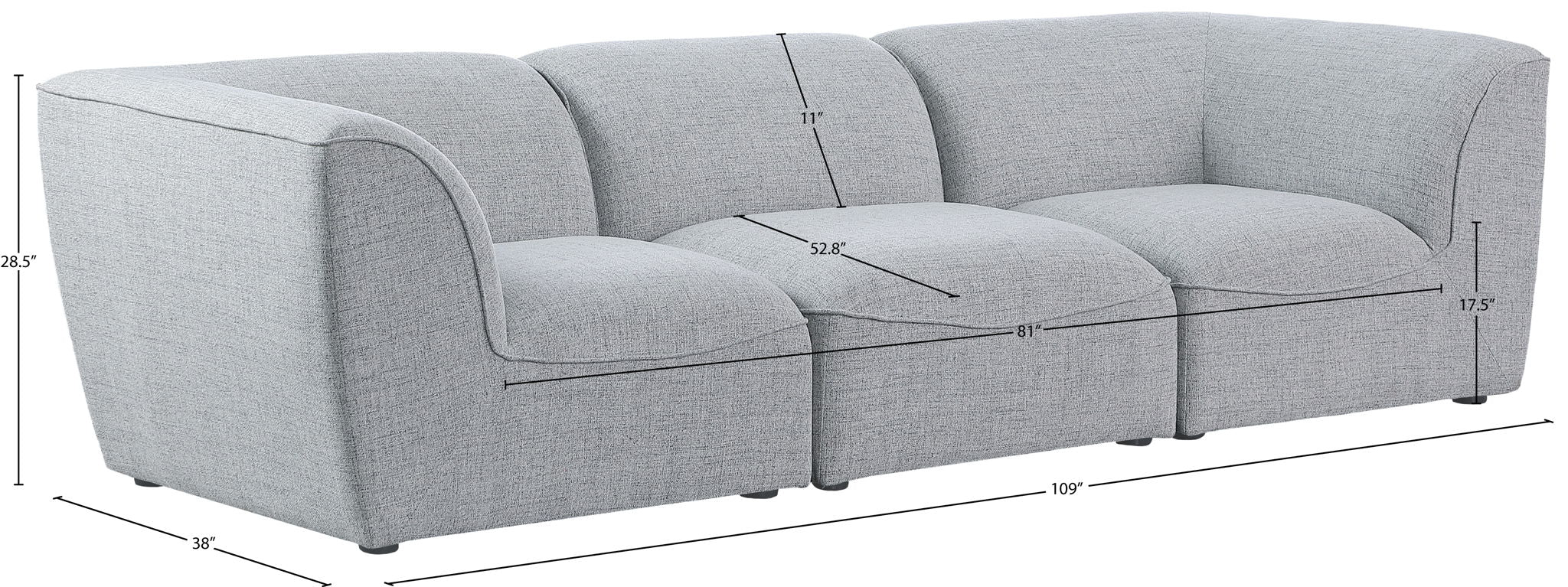 Miramar - 3 Seat Modular Sofa