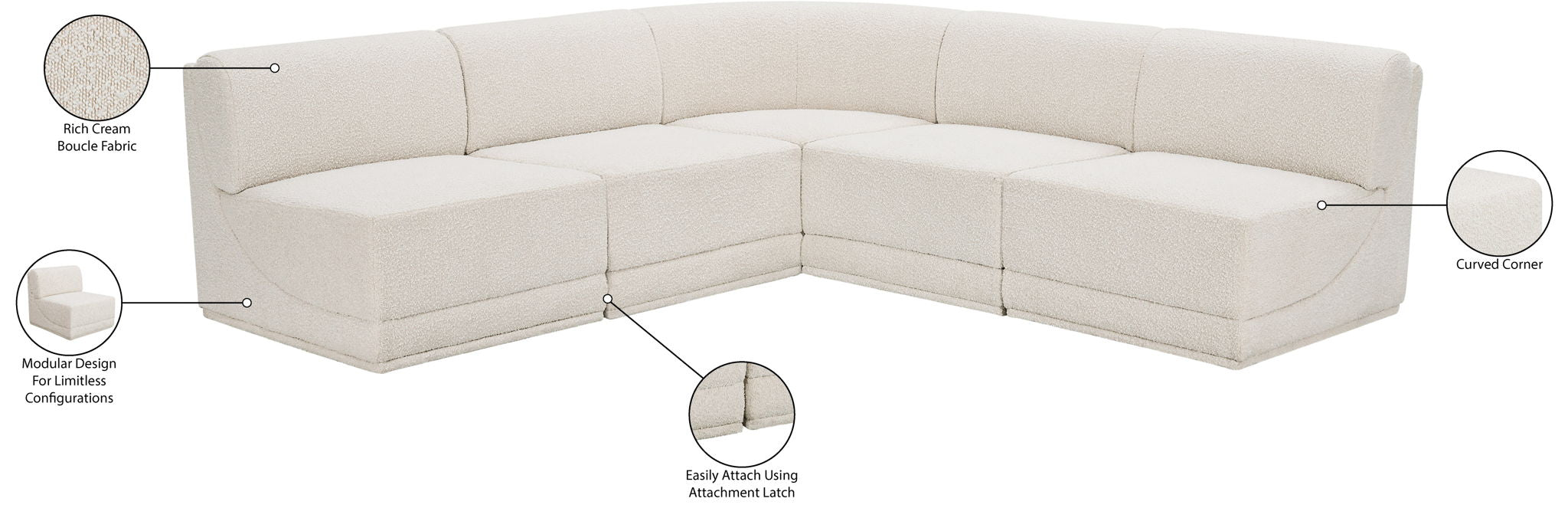 Ollie - 5 Piece Modular Sectional