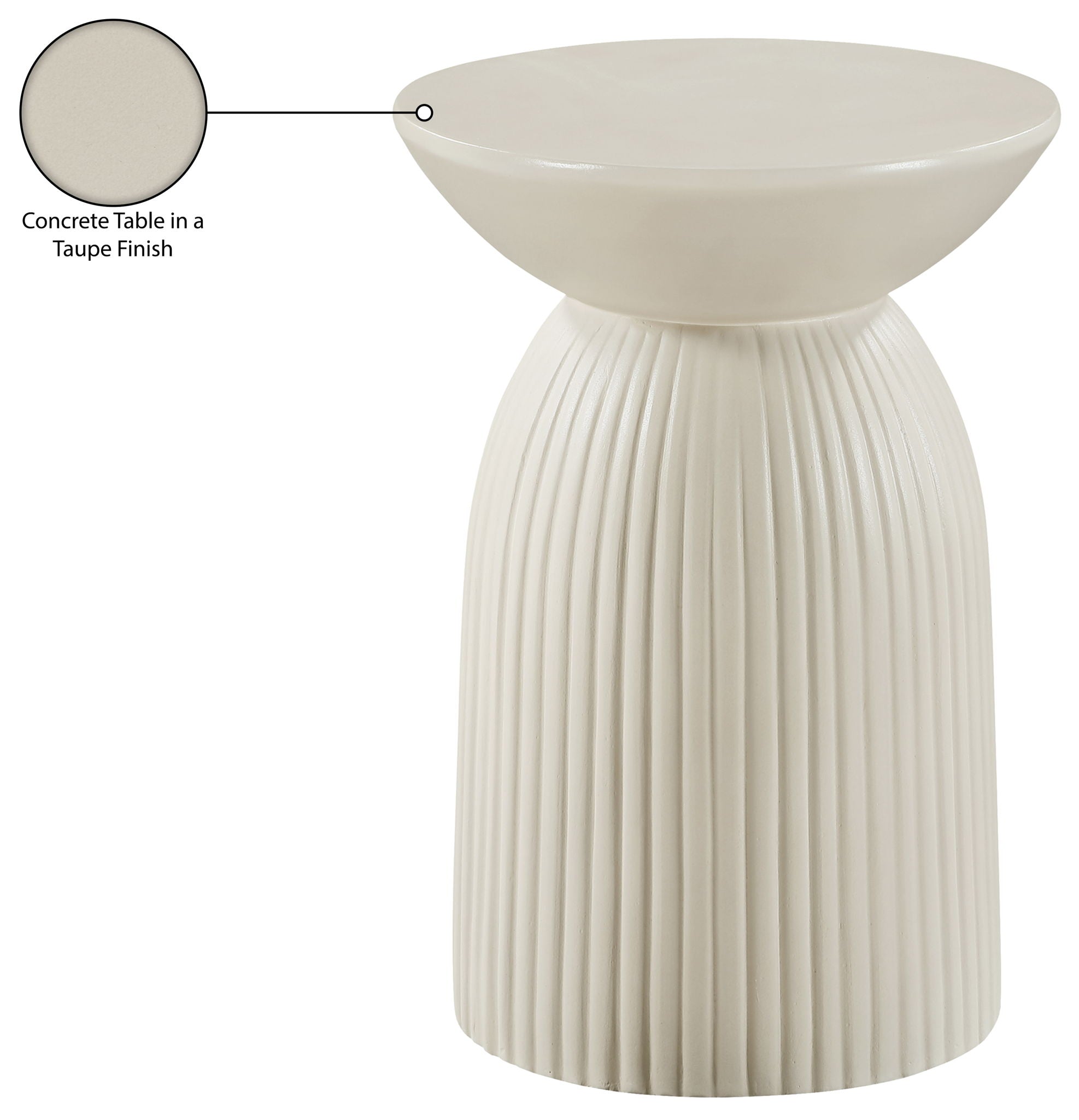 Opani - Concrete End Table - Taupe
