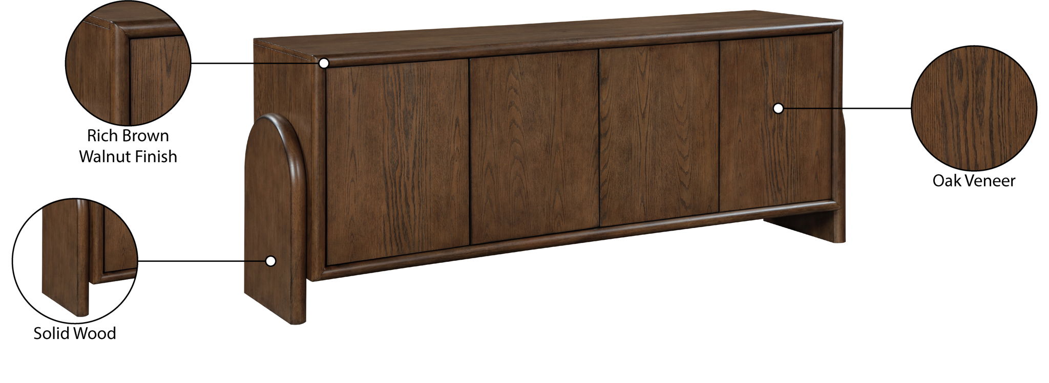 Elanor - Oak Veneer And Solid Wood Sideboard/Buffet