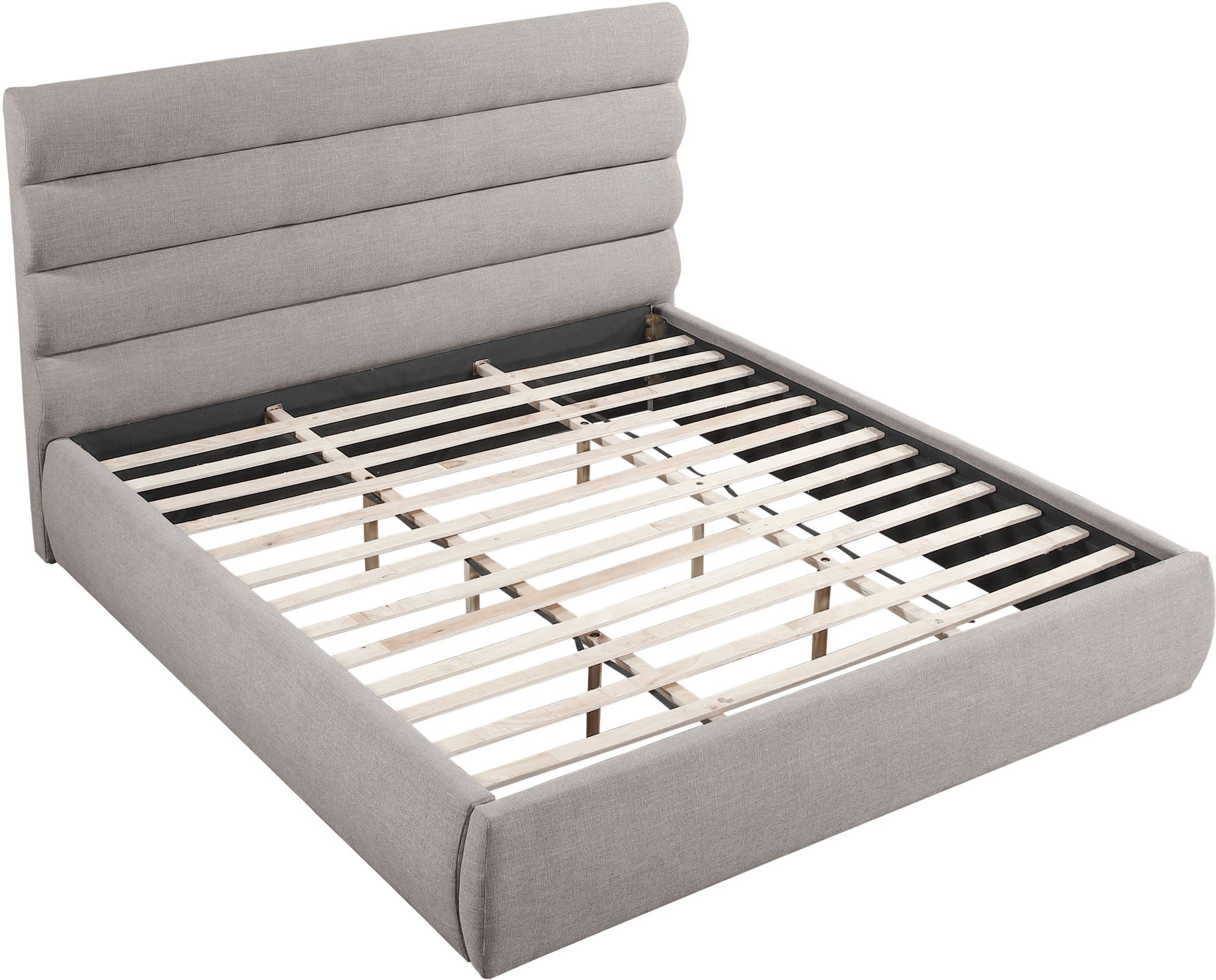 Adam - Linen Fabric Bed With 52" Headboard