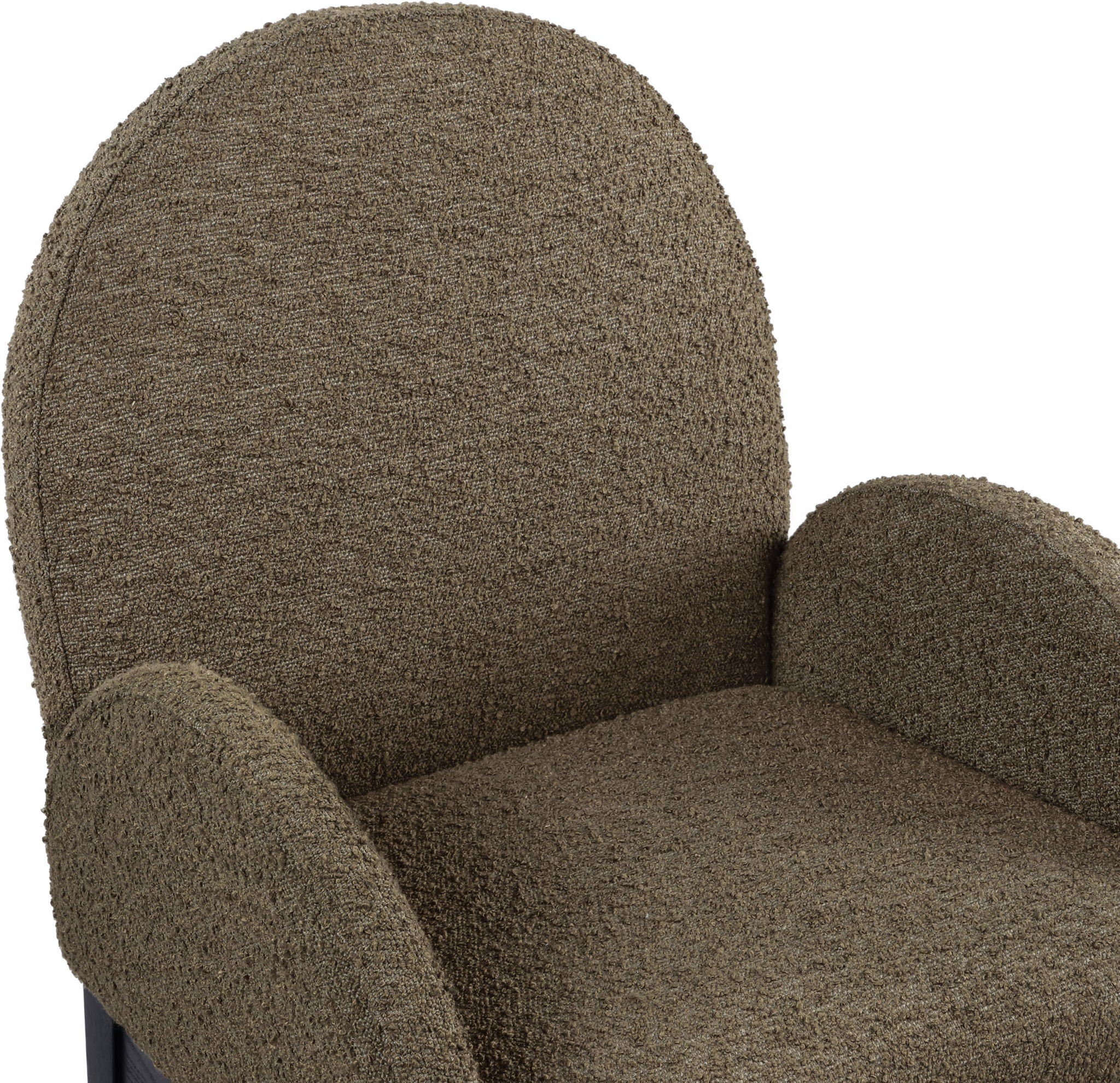 Waldorf - Boucle Dining Arm Chair With Black Legs