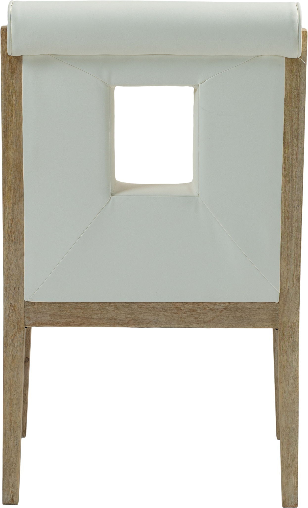 Gwendolyn - Faux Leather Dining Arm Chair With Natural Frame