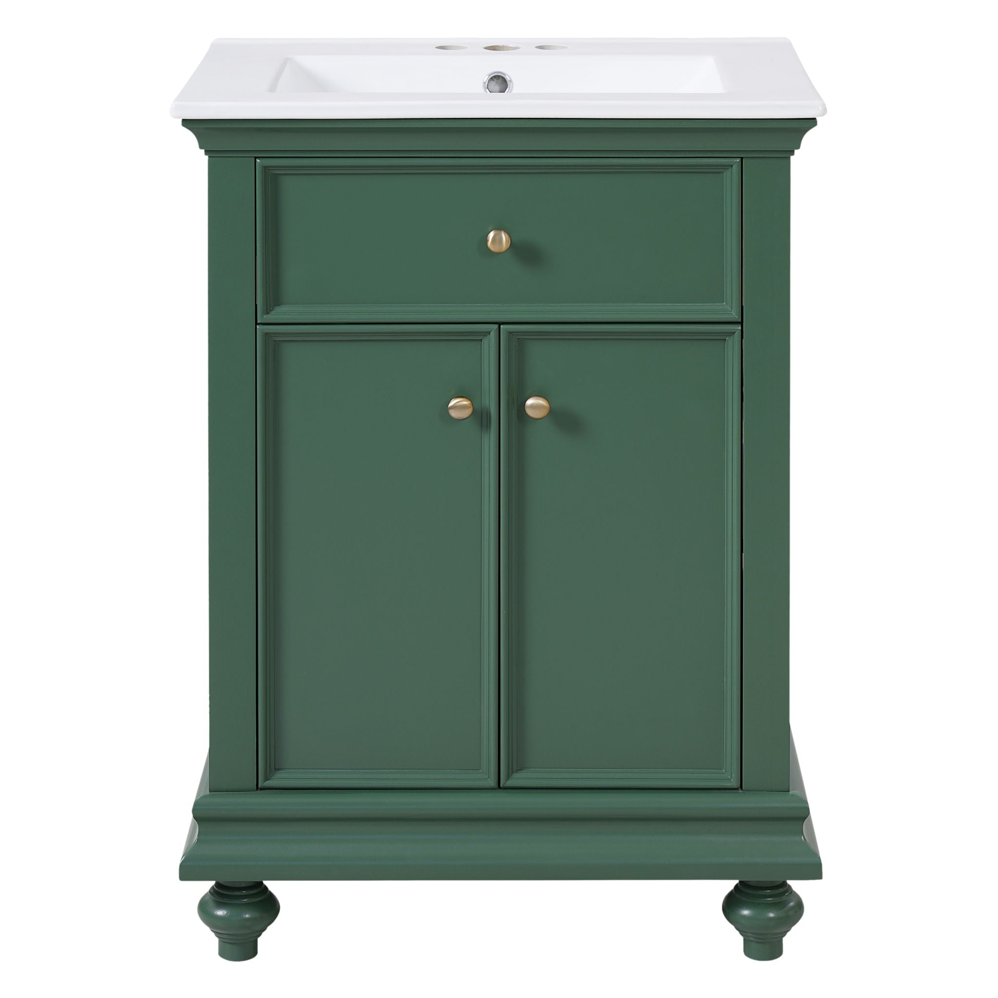 Modern Bathroom Vanity With Tip-Out Drawer And Soft-Close Hinges