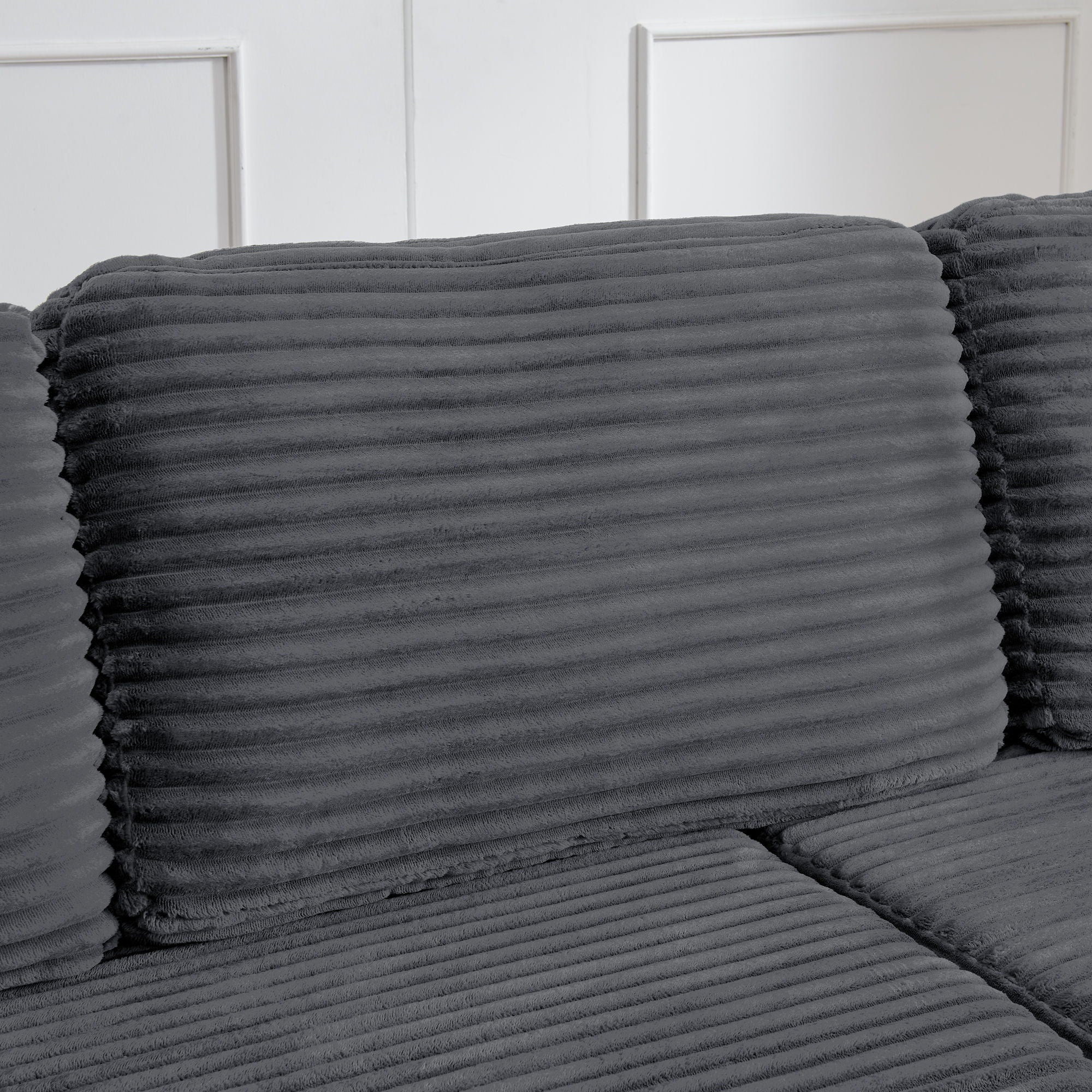 Modern Minimalist L Shape Modular Sectional Sofa, Couch