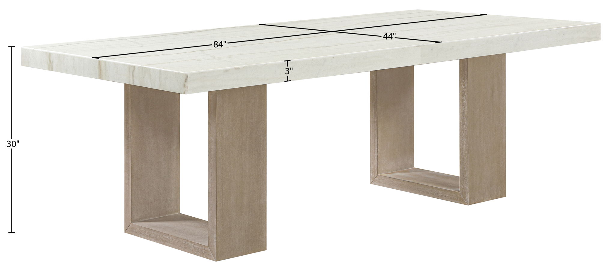 Ananda - 84" Marble Dining Table