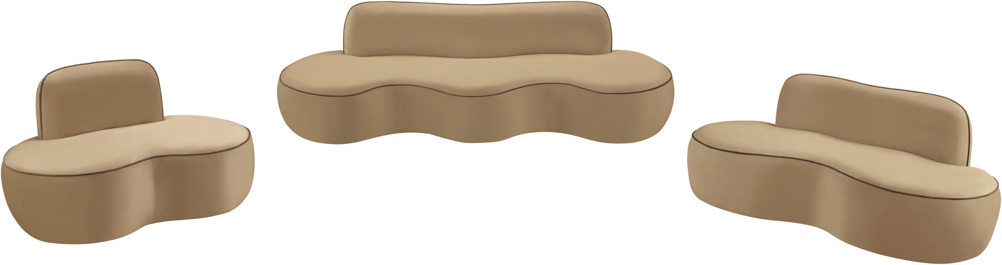 Swerve - Velvet 77" Upholstered Loveseat