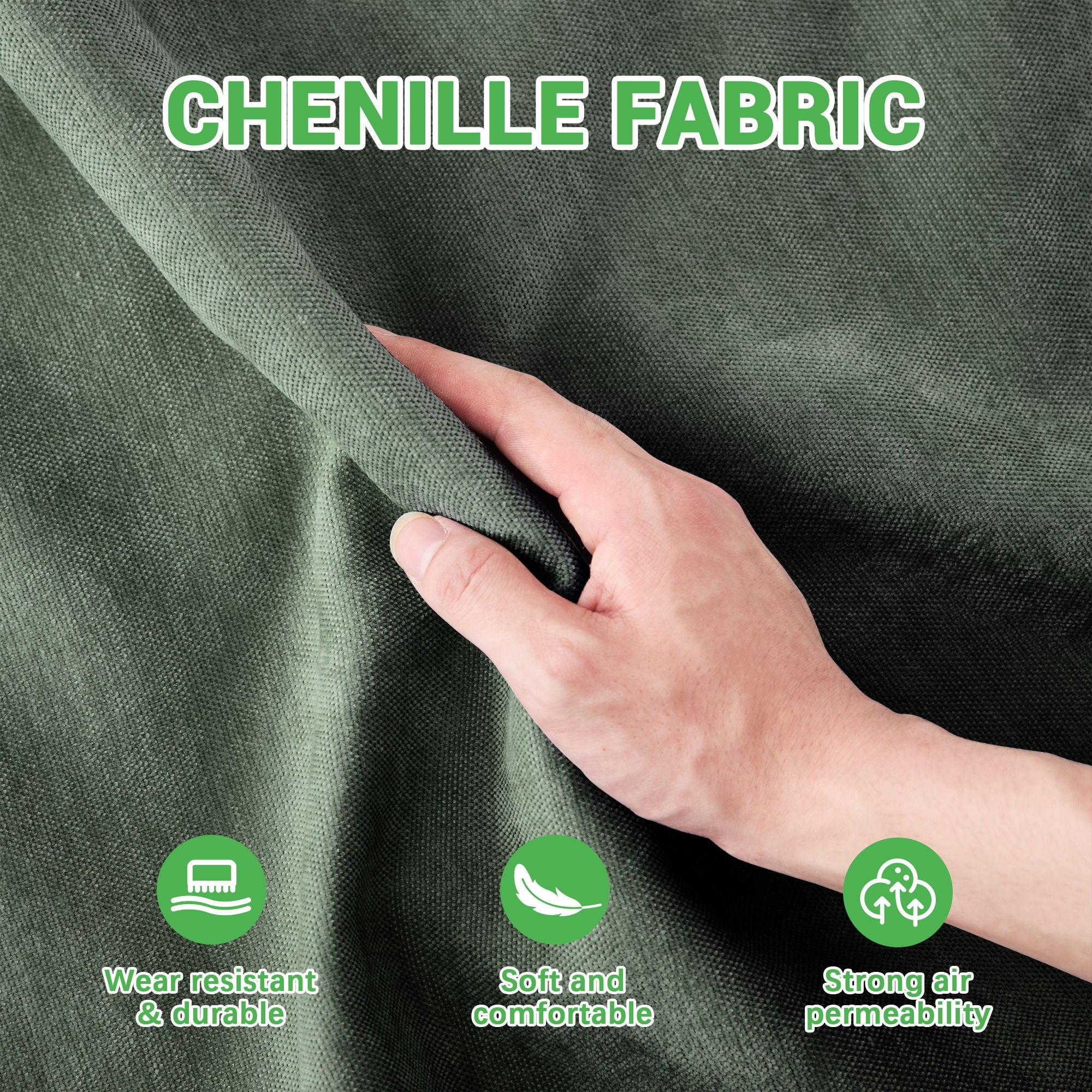 Stylish Sofa With Ottoman And Lumbar Pillows, Ergonomic Design