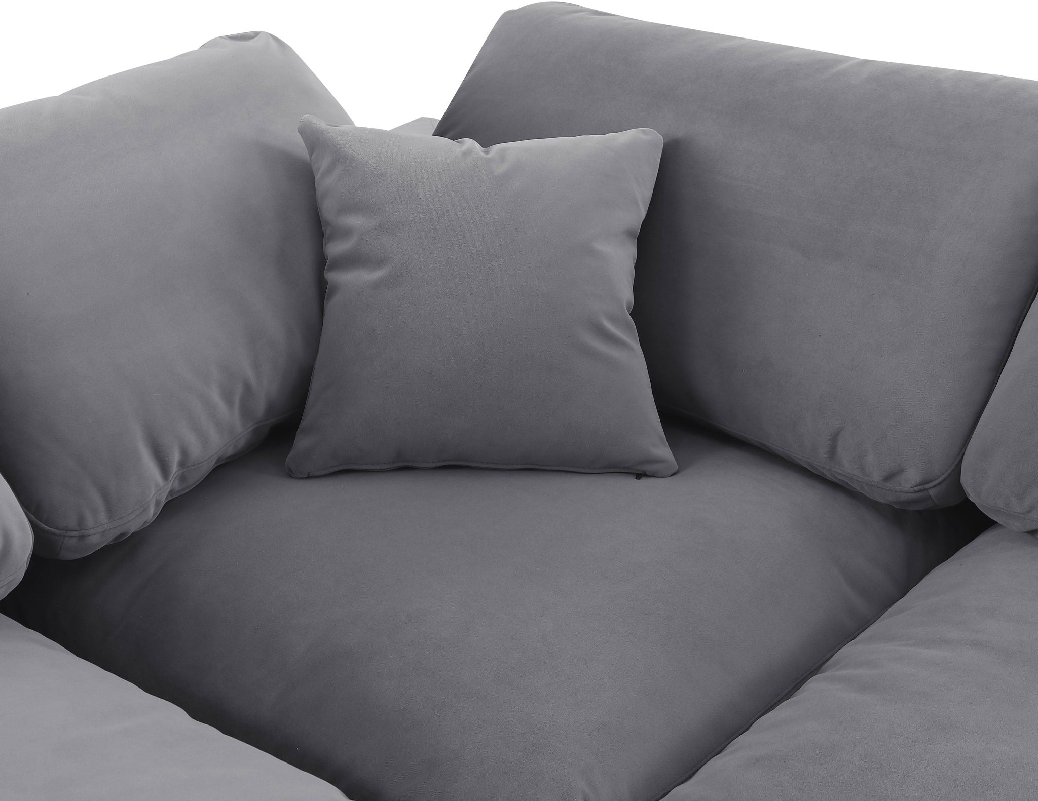 Comfy - 5 Piece Velvet Modular Sectional With Chaise